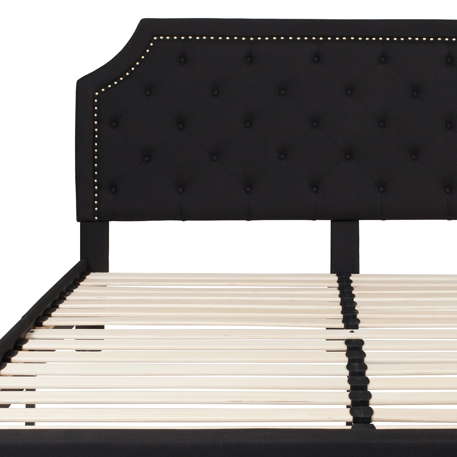 BLNK Brighton Tufted Upholstered Platform Bed - Black, King Size