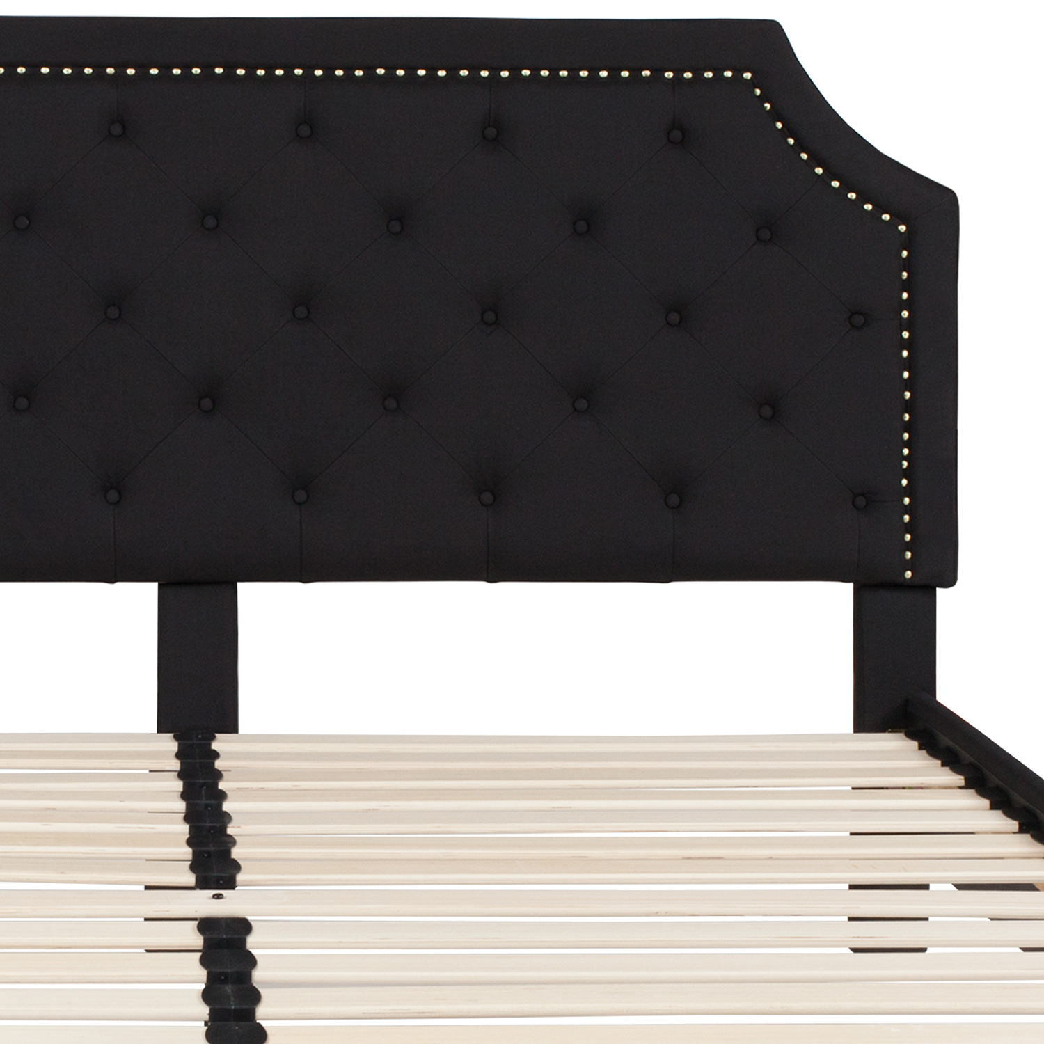 BLNK Brighton Tufted Upholstered Platform Bed - Black, King Size