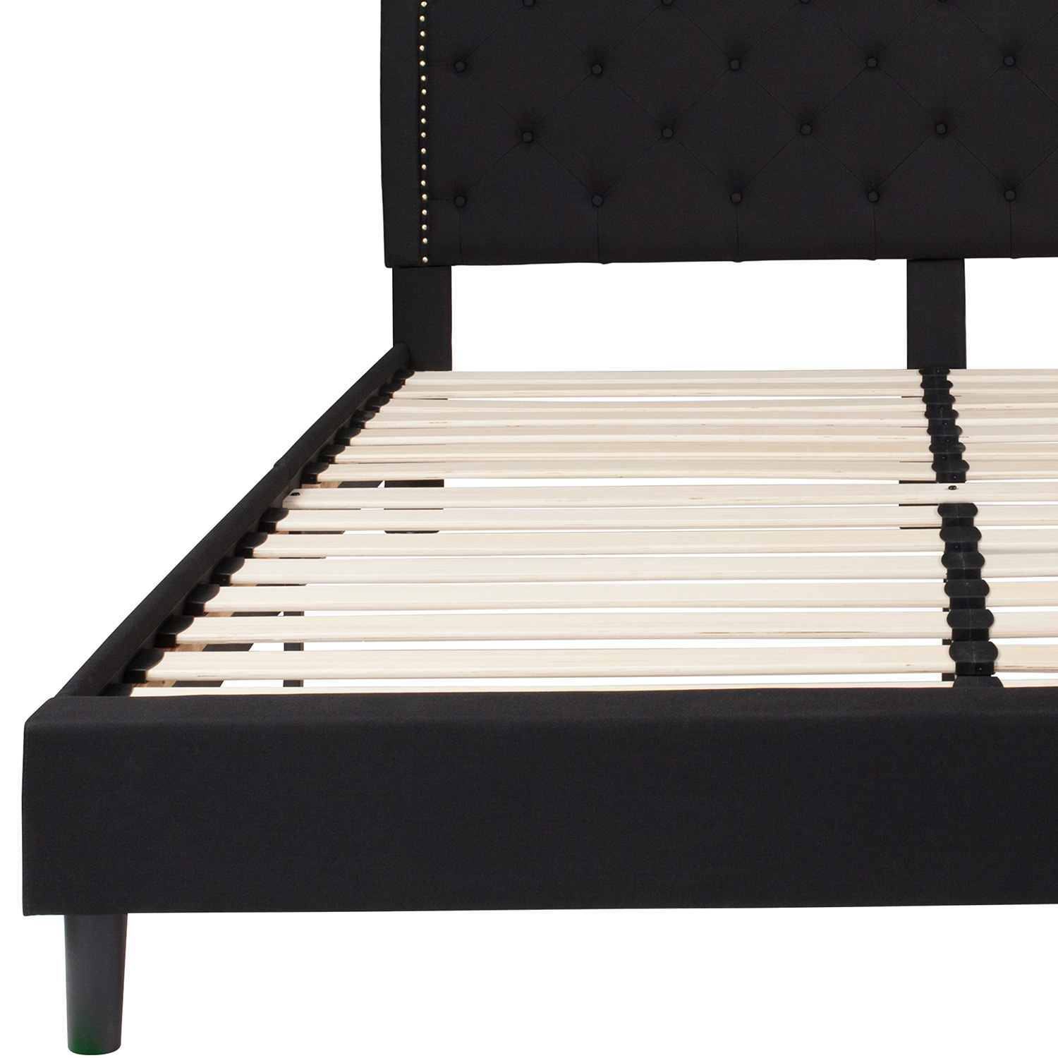 BLNK Brighton Tufted Upholstered Platform Bed - Black, King Size