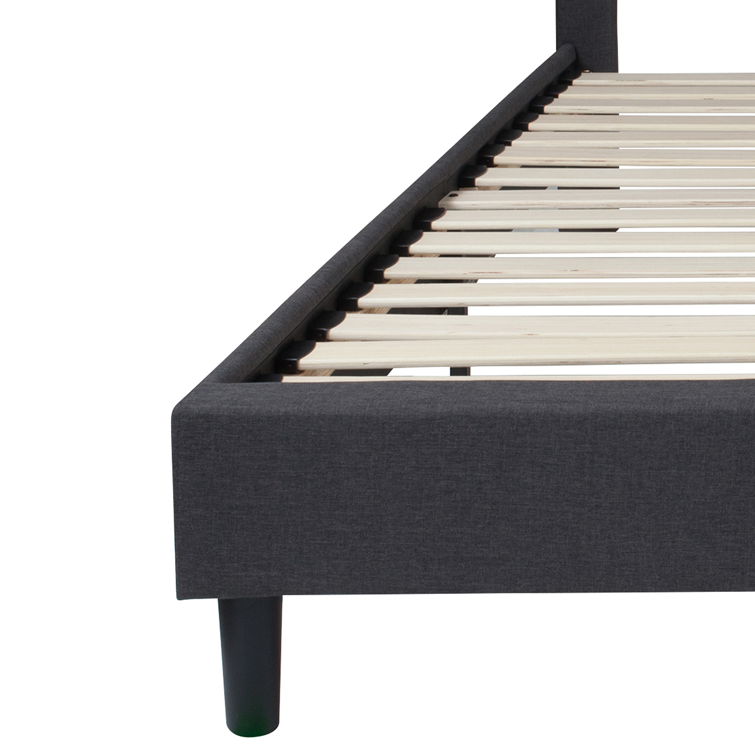 BLNK Brighton Tufted Upholstered Platform Bed - Dark Gray, King Size