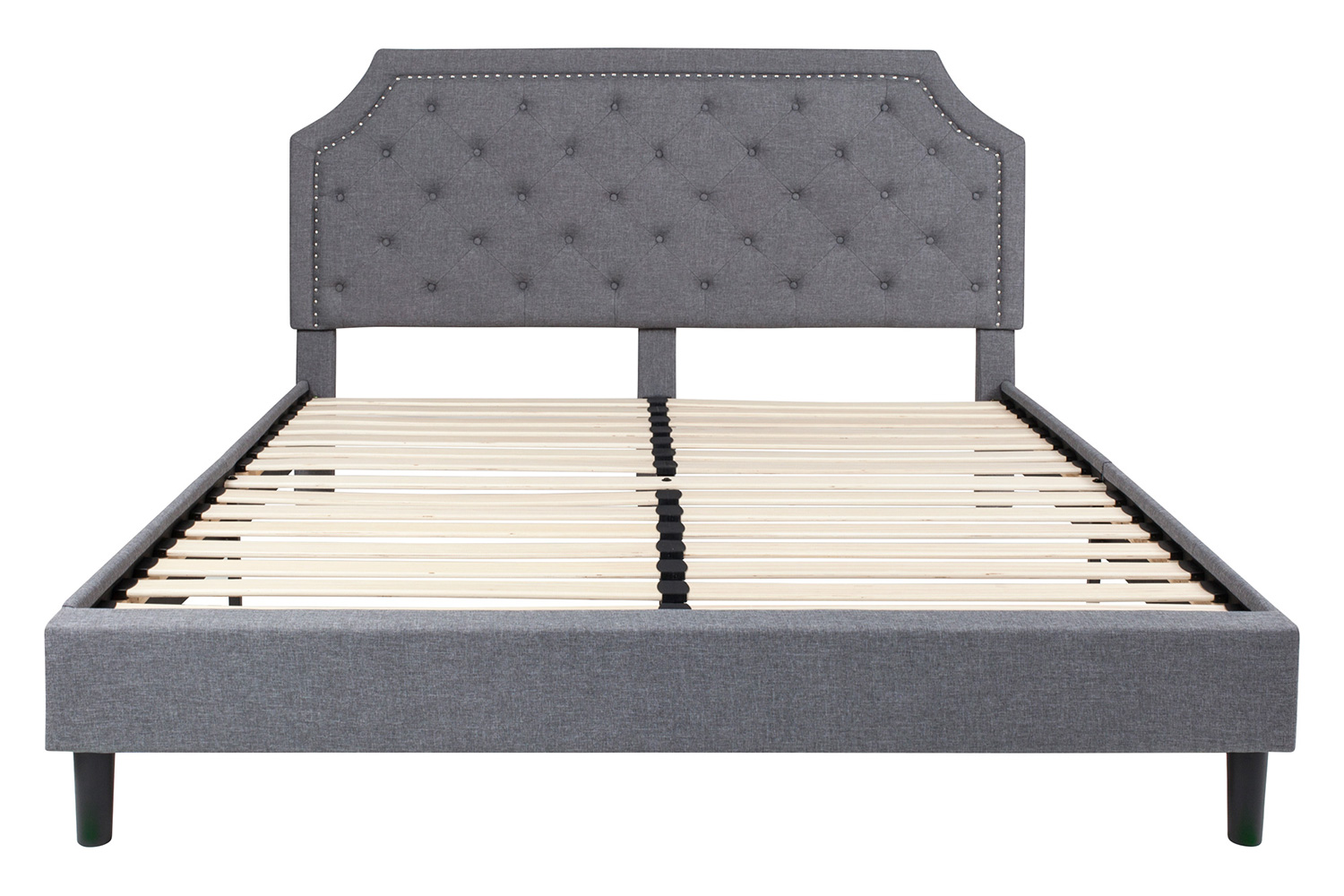 BLNK Brighton Tufted Upholstered Platform Bed - Light Gray, King Size