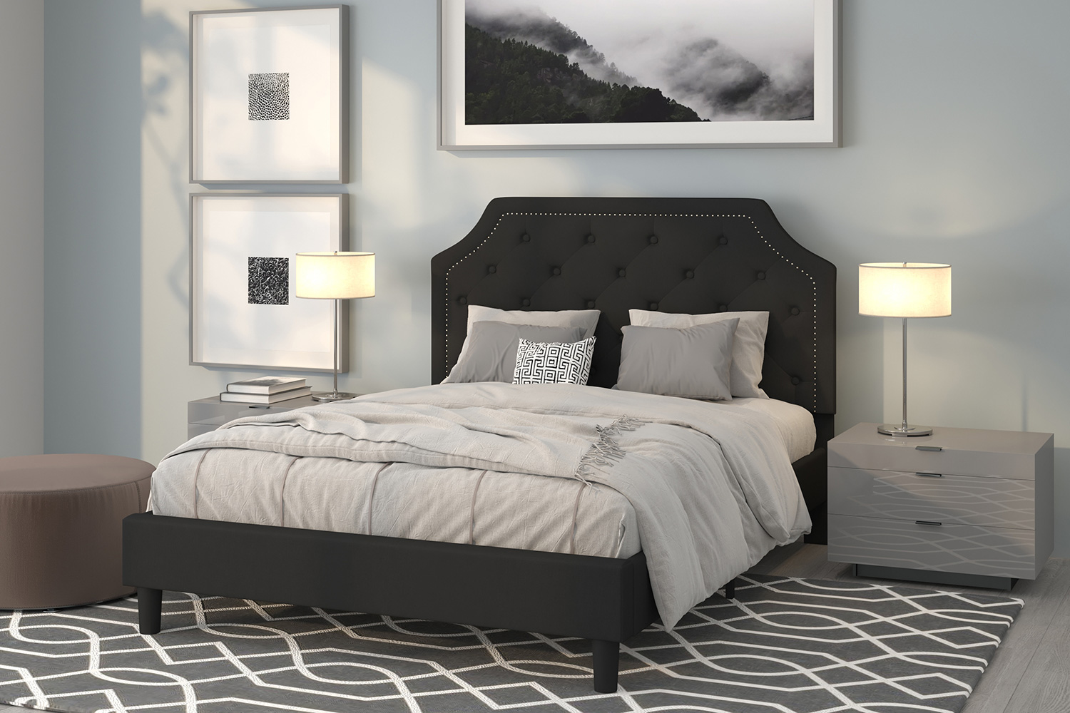 BLNK Brighton Tufted Upholstered Platform Bed