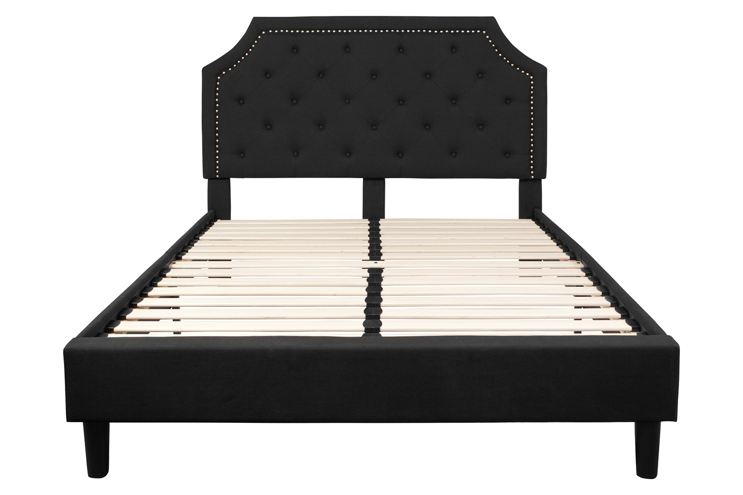 BLNK Brighton Tufted Upholstered Platform Bed - Black, Queen Size