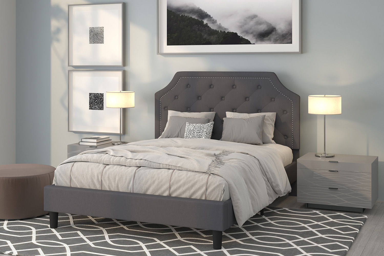 BLNK Brighton Tufted Upholstered Platform Bed