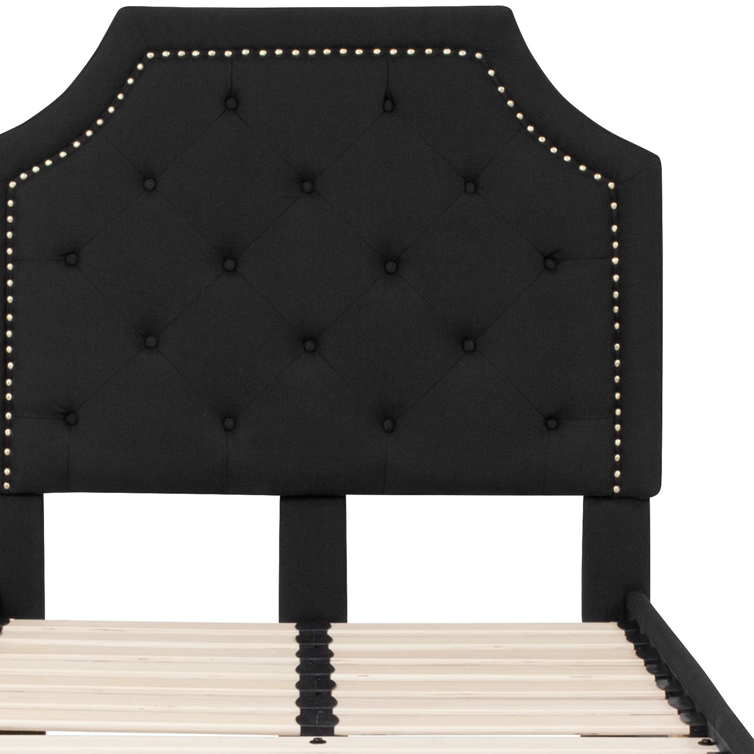 BLNK Brighton Tufted Upholstered Platform Bed - Black, Twin Size