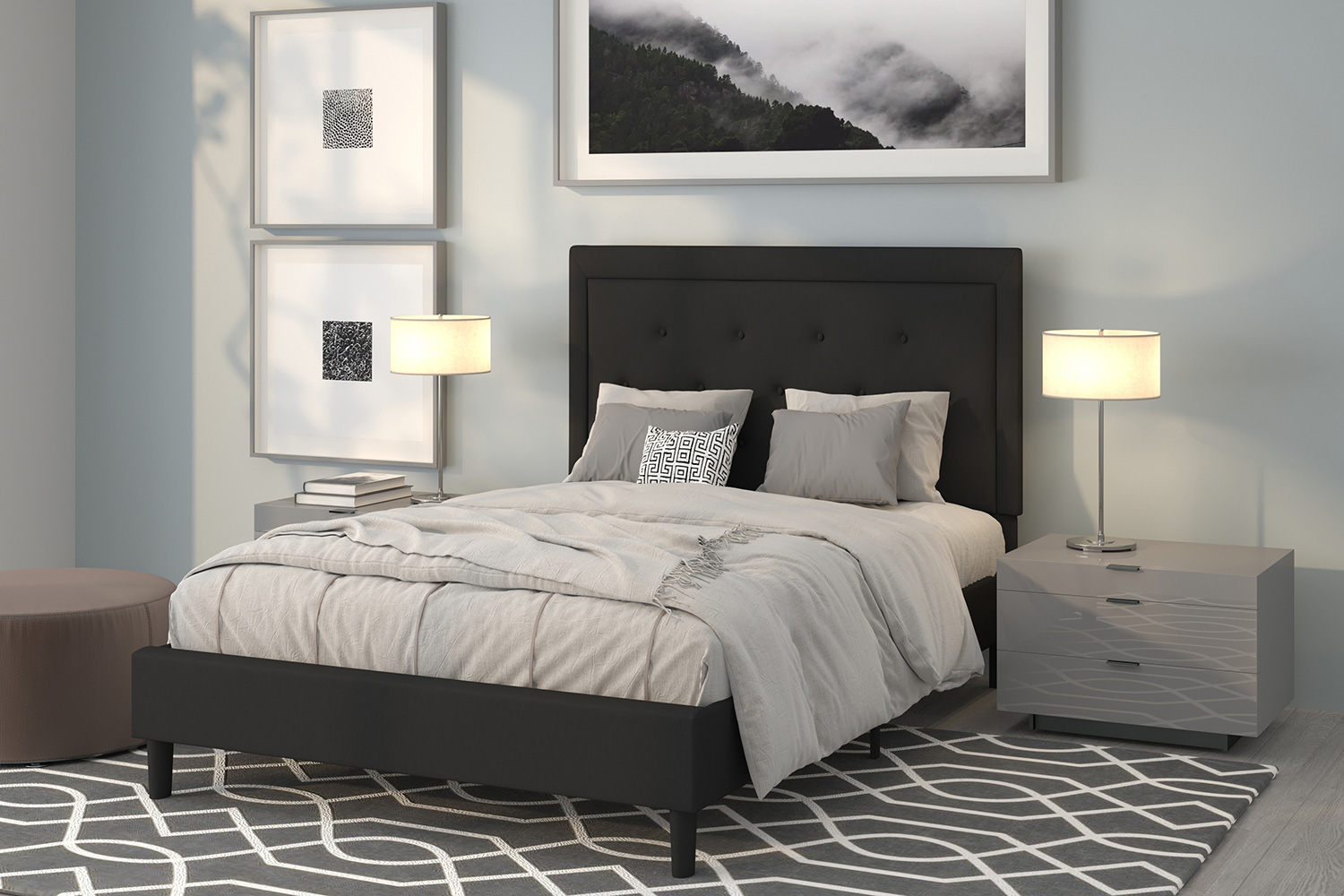 BLNK Roxbury Tufted Upholstered Platform Bed