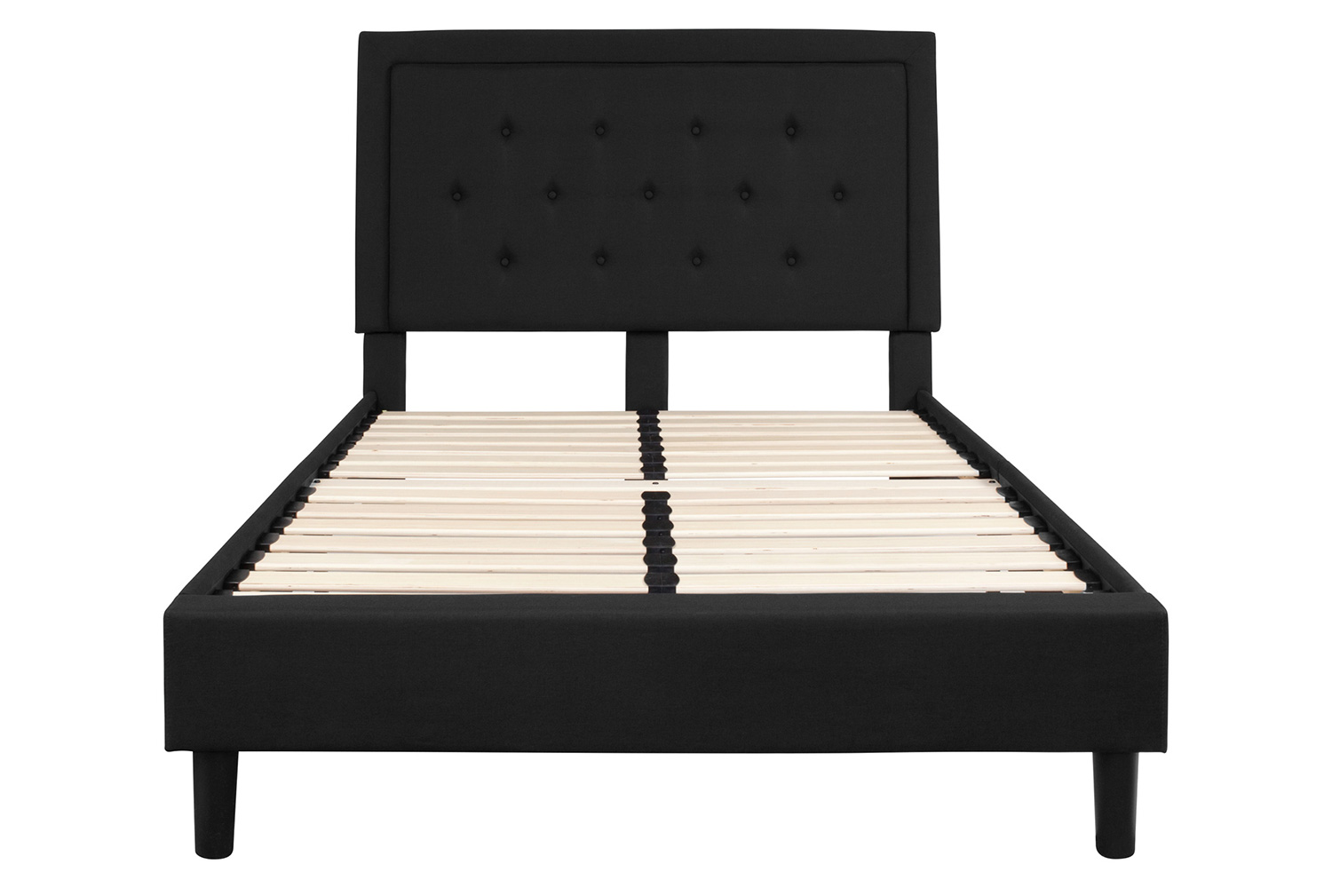 BLNK Roxbury Tufted Upholstered Platform Bed - Black, Full Size