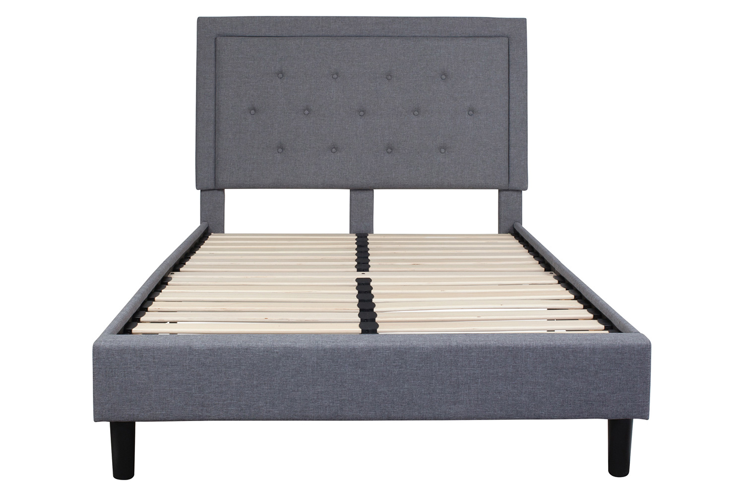 BLNK Roxbury Tufted Upholstered Platform Bed - Light Gray, Full Size