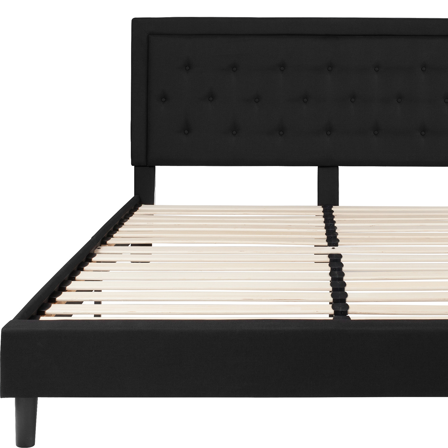 BLNK Roxbury Tufted Upholstered Platform Bed - Black, King Size