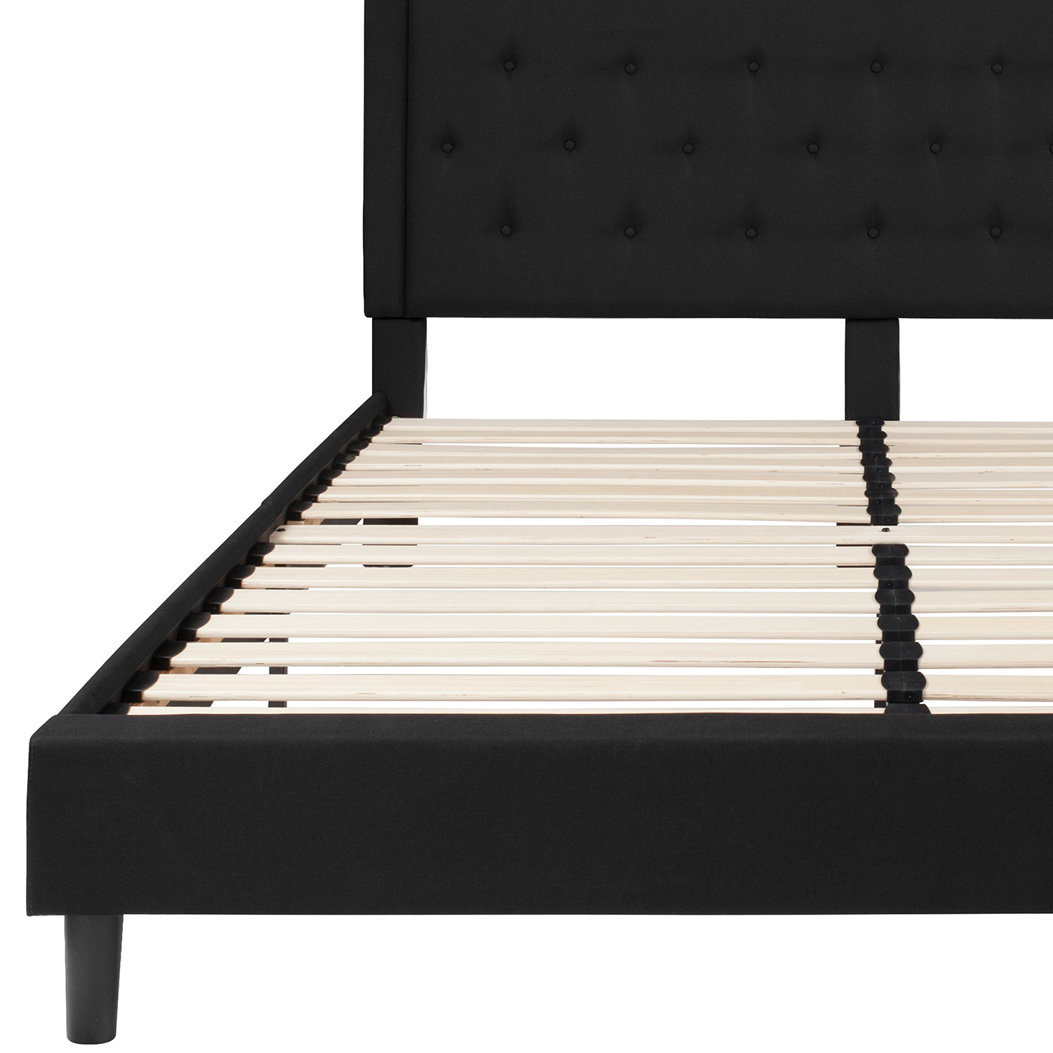 BLNK Roxbury Tufted Upholstered Platform Bed - Black, King Size