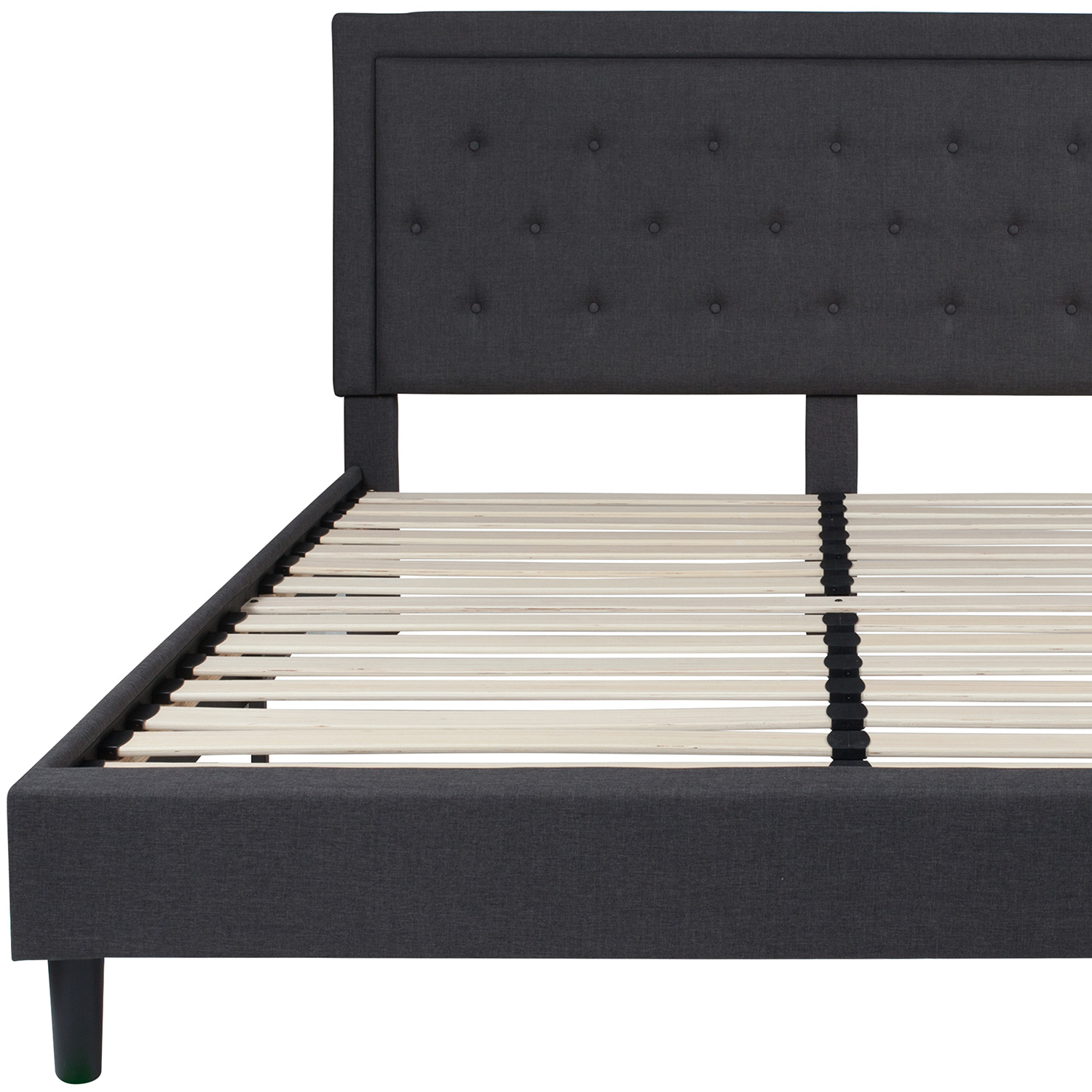 BLNK Roxbury Tufted Upholstered Platform Bed - Dark Gray, King Size