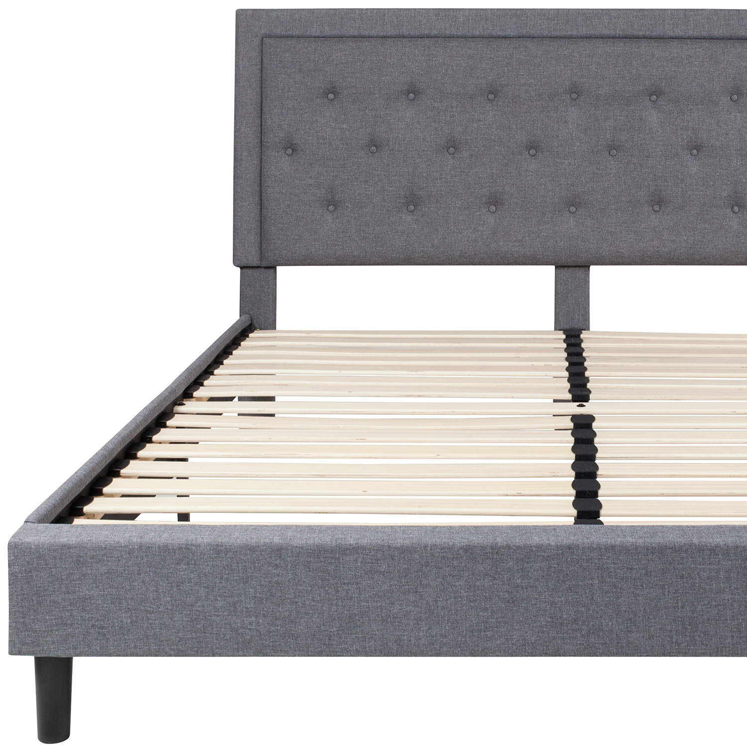 BLNK Roxbury Tufted Upholstered Platform Bed - Light Gray, King Size