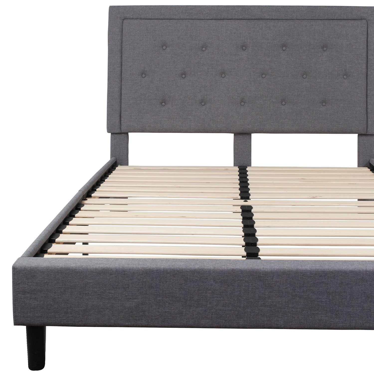 BLNK Roxbury Tufted Upholstered Platform Bed - Light Gray, Queen Size