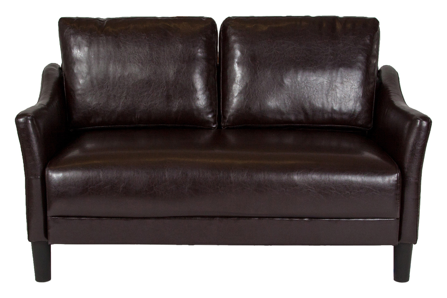 BLNK Asti LeatherSoft Upholstered Loveseat - Brown