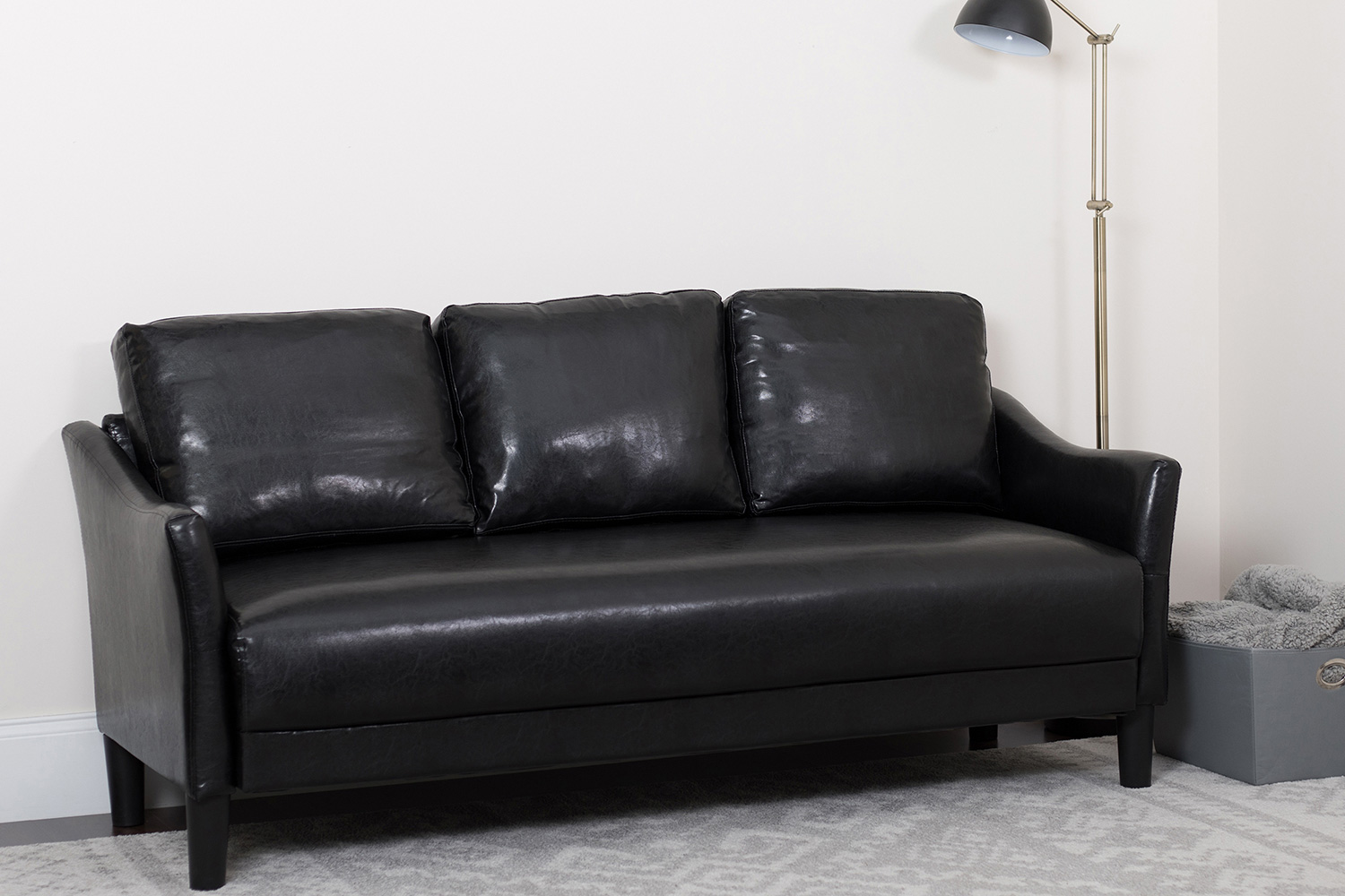 BLNK Asti LeatherSoft Upholstered Sofa