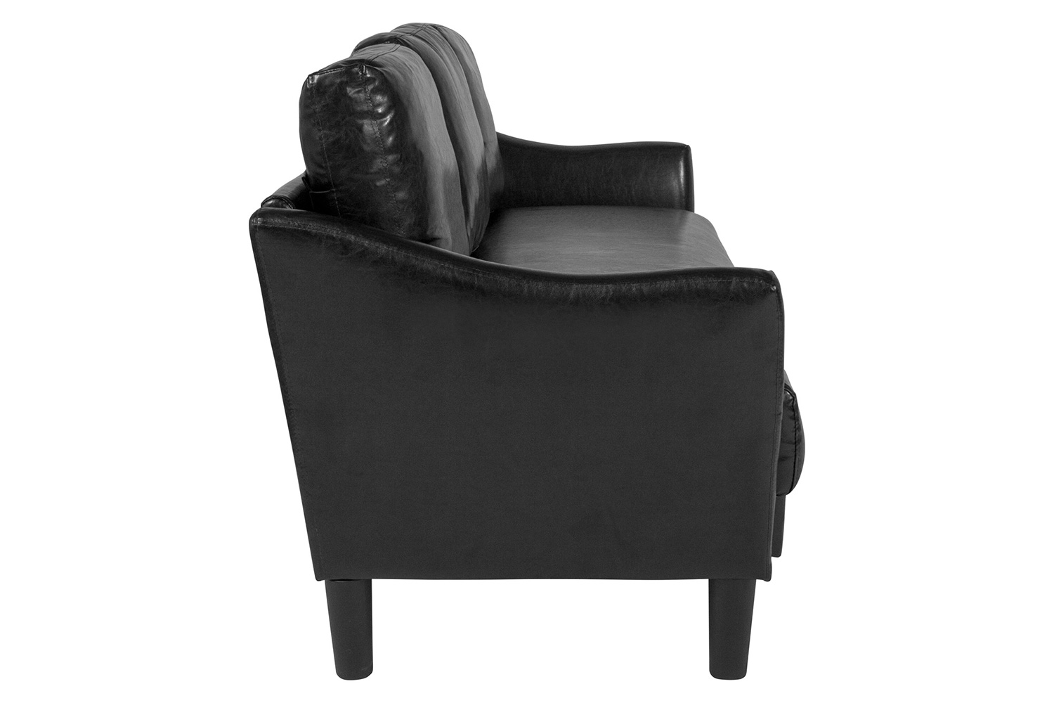 BLNK Asti LeatherSoft Upholstered Sofa - Black