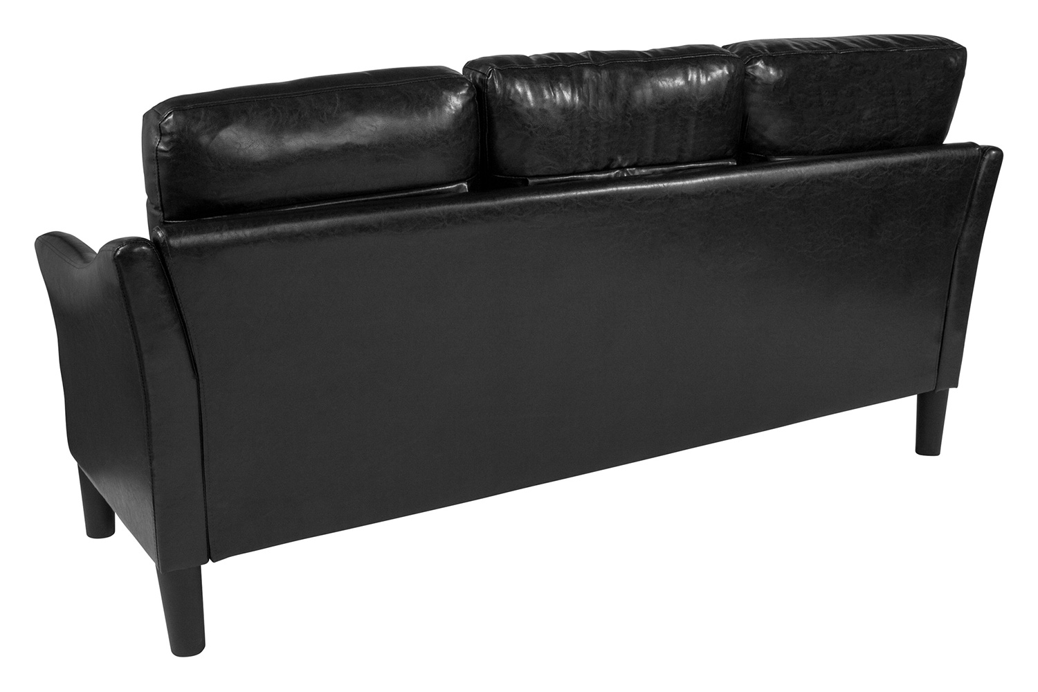 BLNK Asti LeatherSoft Upholstered Sofa - Black