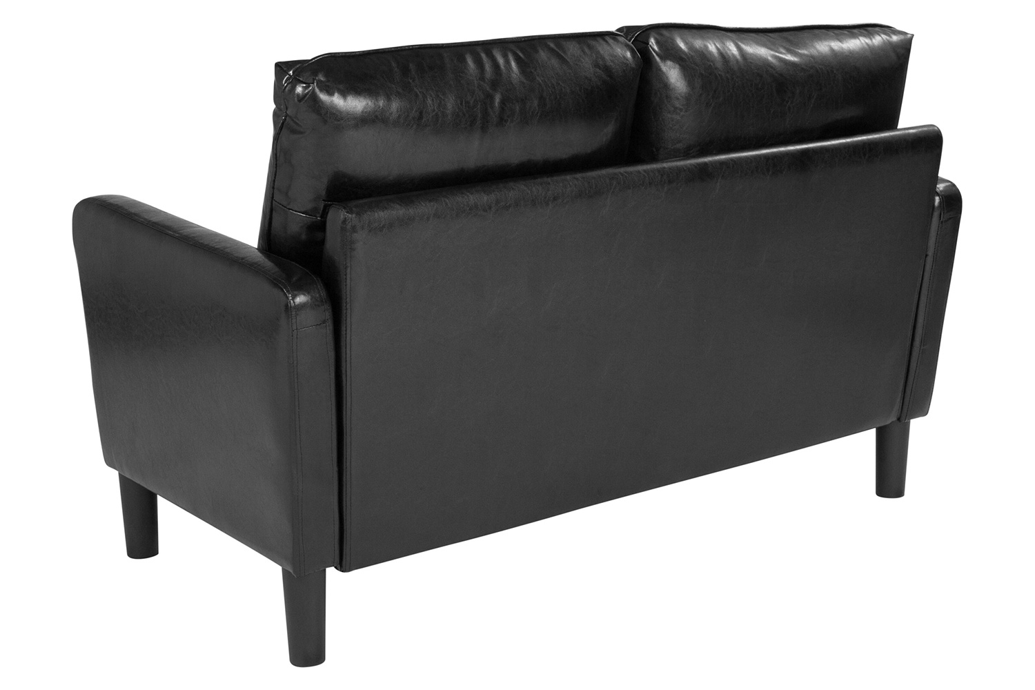 BLNK Washington Park LeatherSoft Upholstered Loveseat - Black