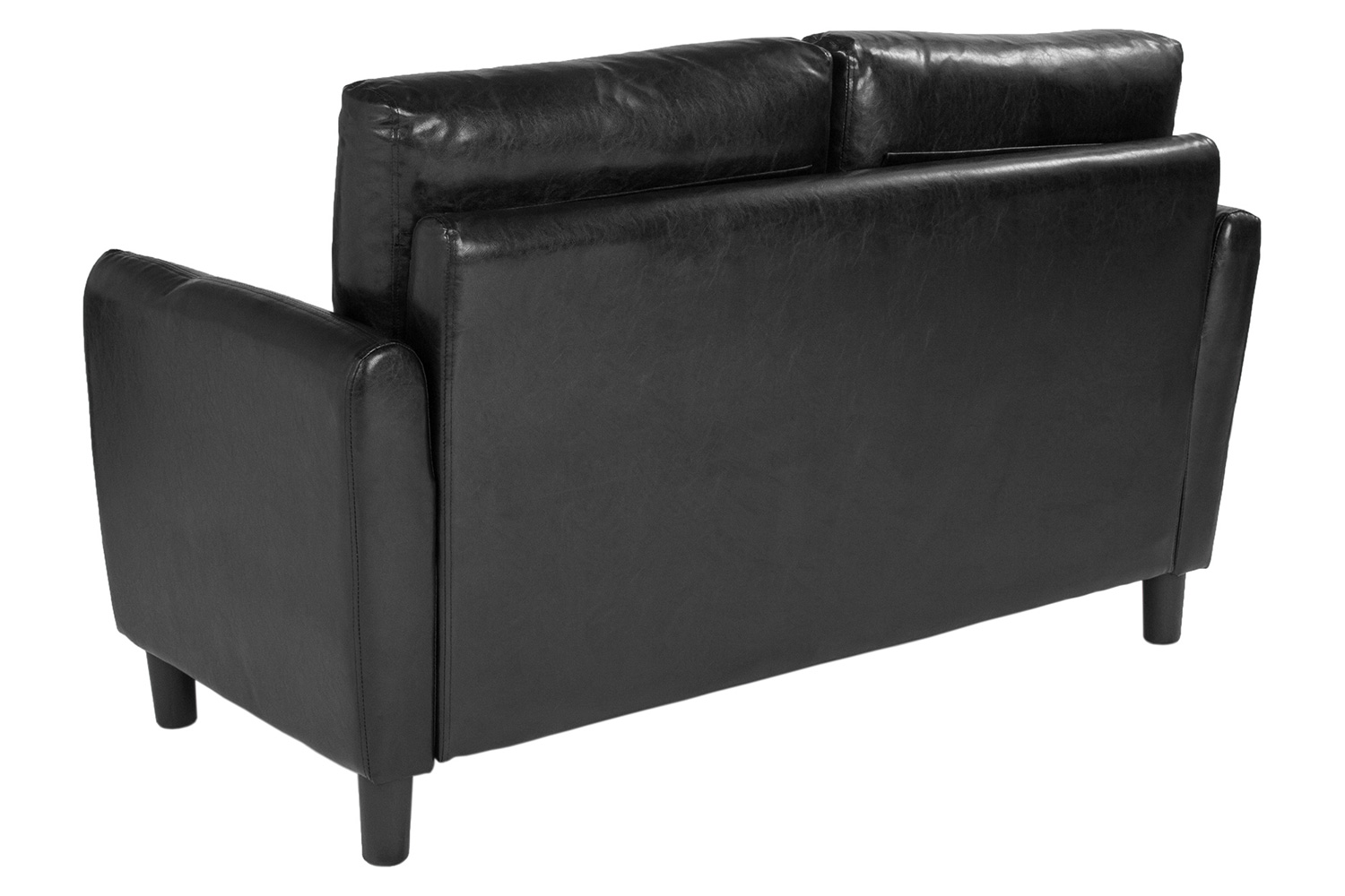 BLNK Candler Park LeatherSoft Upholstered Loveseat - Black