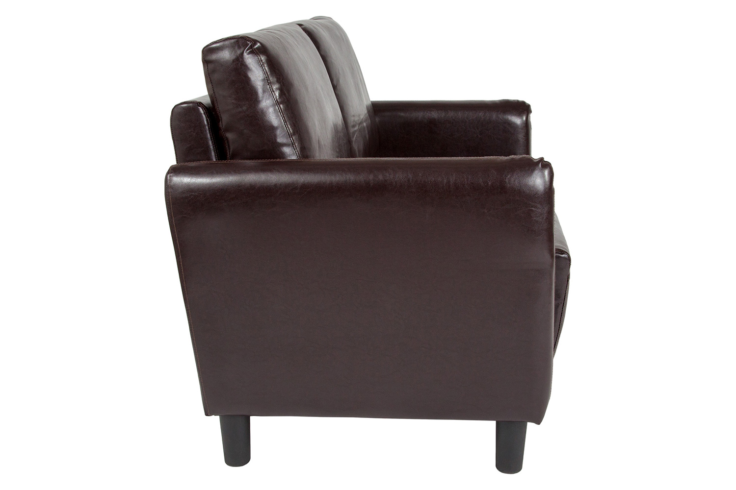 BLNK Candler Park LeatherSoft Upholstered Loveseat - Brown