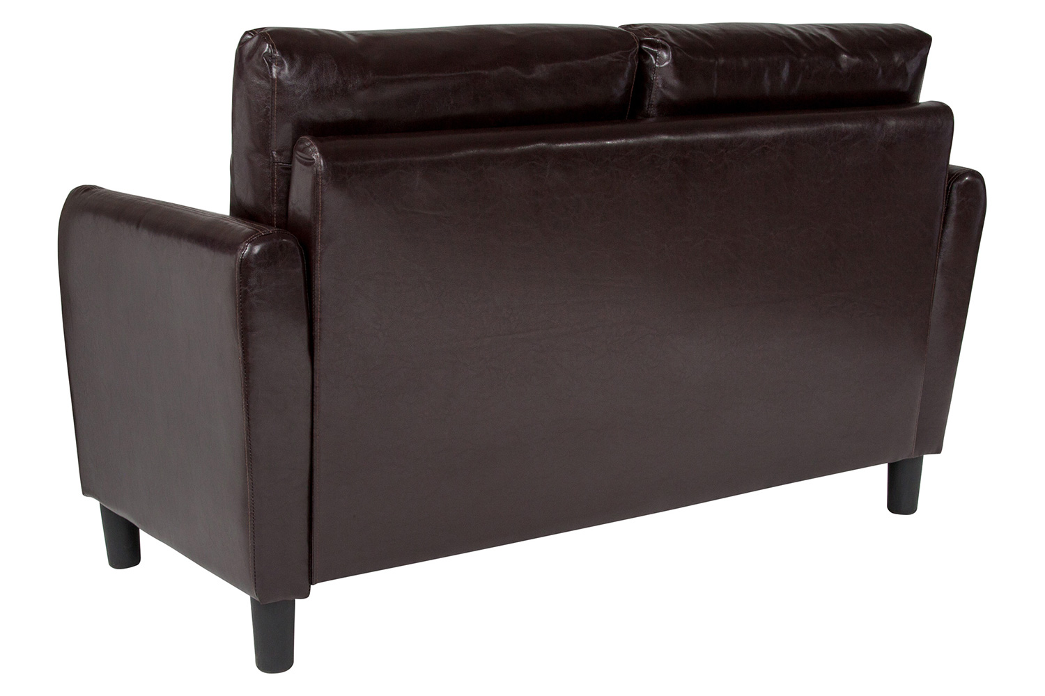 BLNK Candler Park LeatherSoft Upholstered Loveseat - Brown