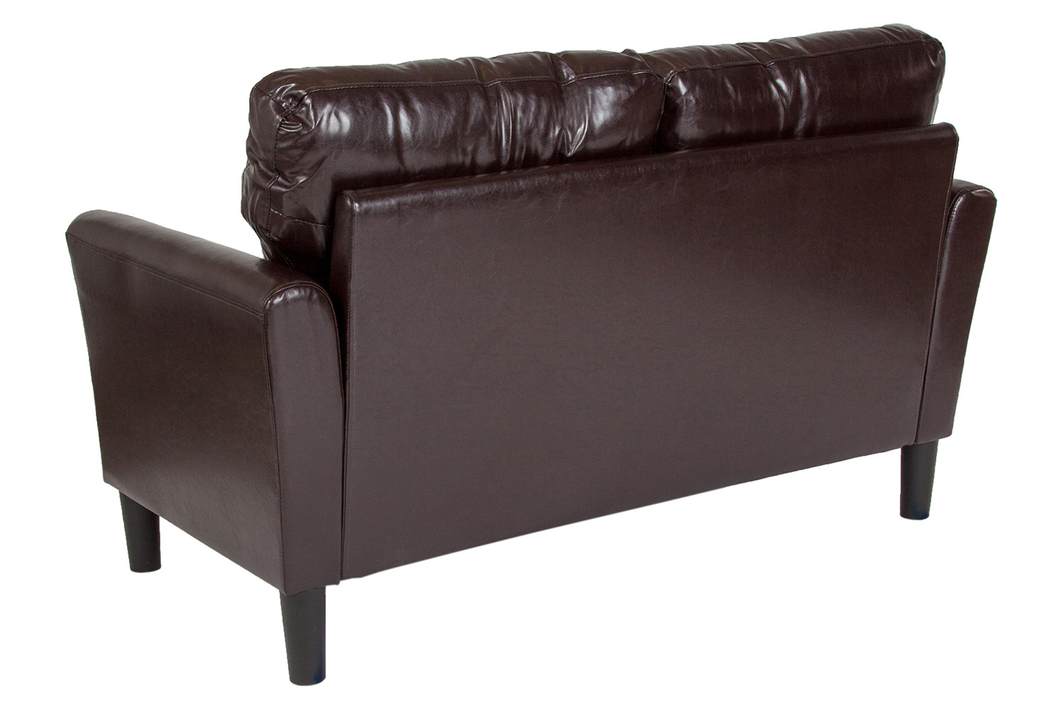 BLNK Bari LeatherSoft Upholstered Loveseat - Brown