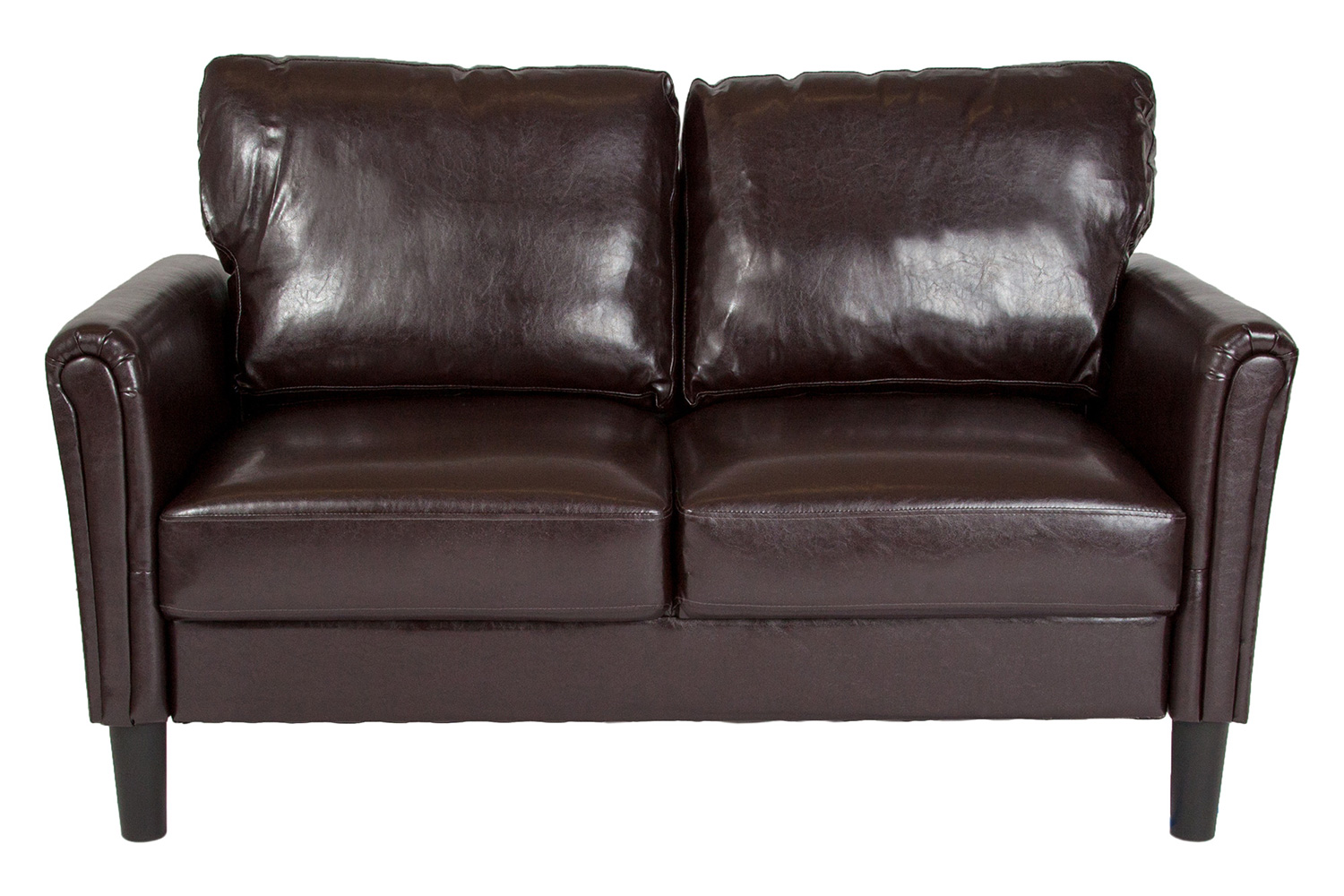 BLNK Bari LeatherSoft Upholstered Loveseat - Brown