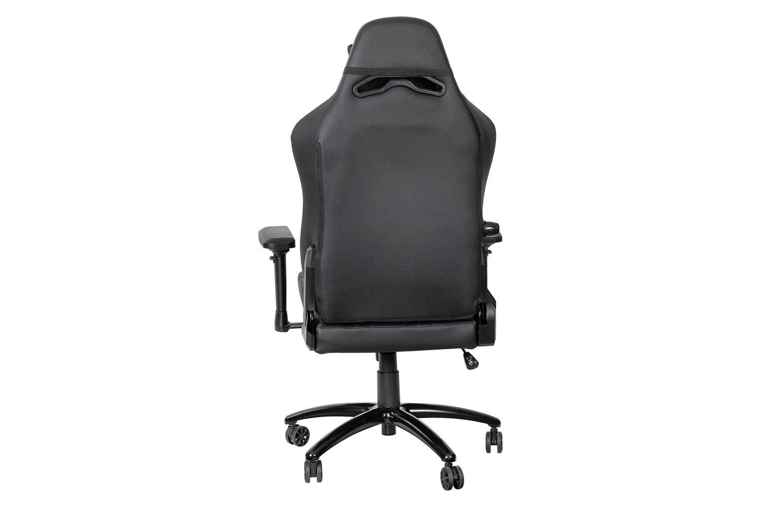 BLNK Falco Ergonomic Black High-Back Adjustable Gaming Chair with 4D Armrests, Headrest Pillow, and Adjustable Lumbar Support - with Blue Stitching