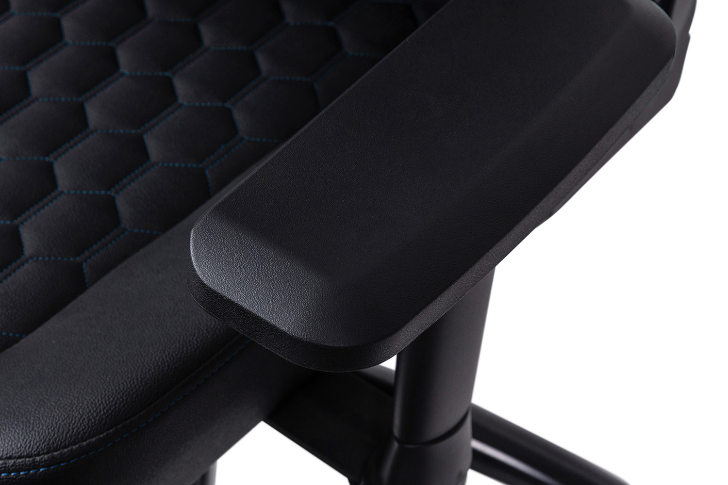 BLNK Falco Ergonomic Black High-Back Adjustable Gaming Chair with 4D Armrests, Headrest Pillow, and Adjustable Lumbar Support - with Blue Stitching