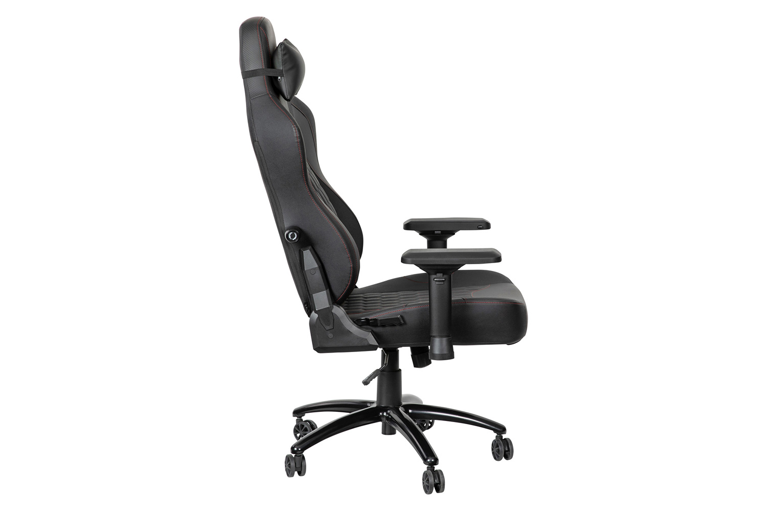 BLNK Falco Ergonomic Black High-Back Adjustable Gaming Chair with 4D Armrests, Headrest Pillow, and Adjustable Lumbar Support - with Red Stitching