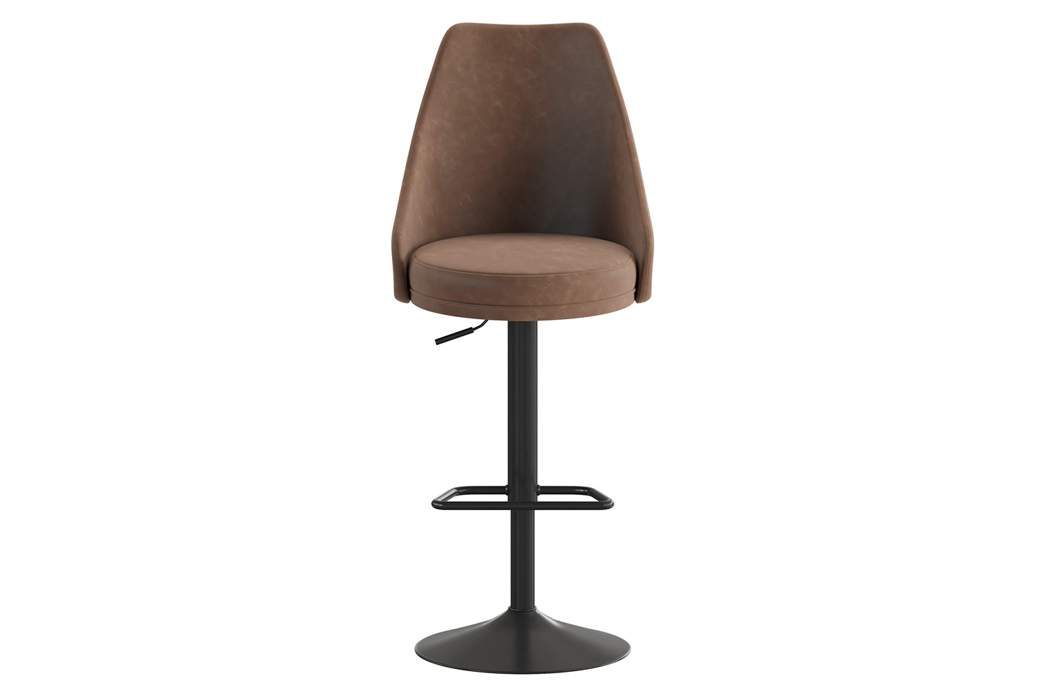 BLNK™ Chrishelle Commercial LeatherSoft Adjustable Bar Stools Set of 2 - Brown