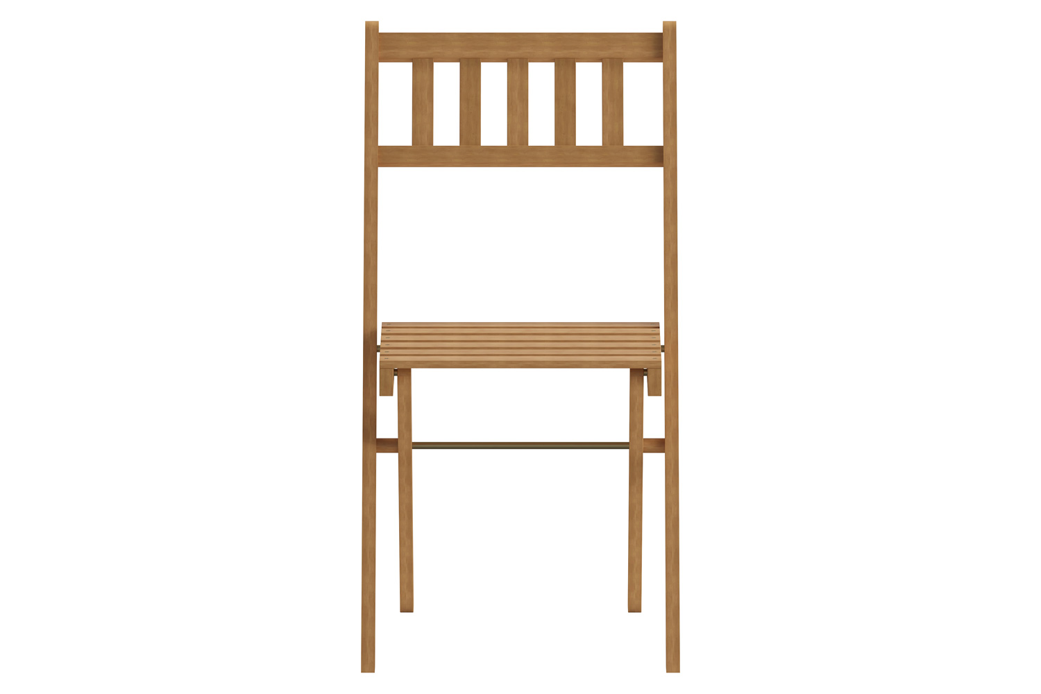 BLNK - Martindale Indoor-Outdoor Folding Acacia Wood Patio Bistro Chairs with X Base Frame and Slatted Back and Seat in Natural Finish Set of 2