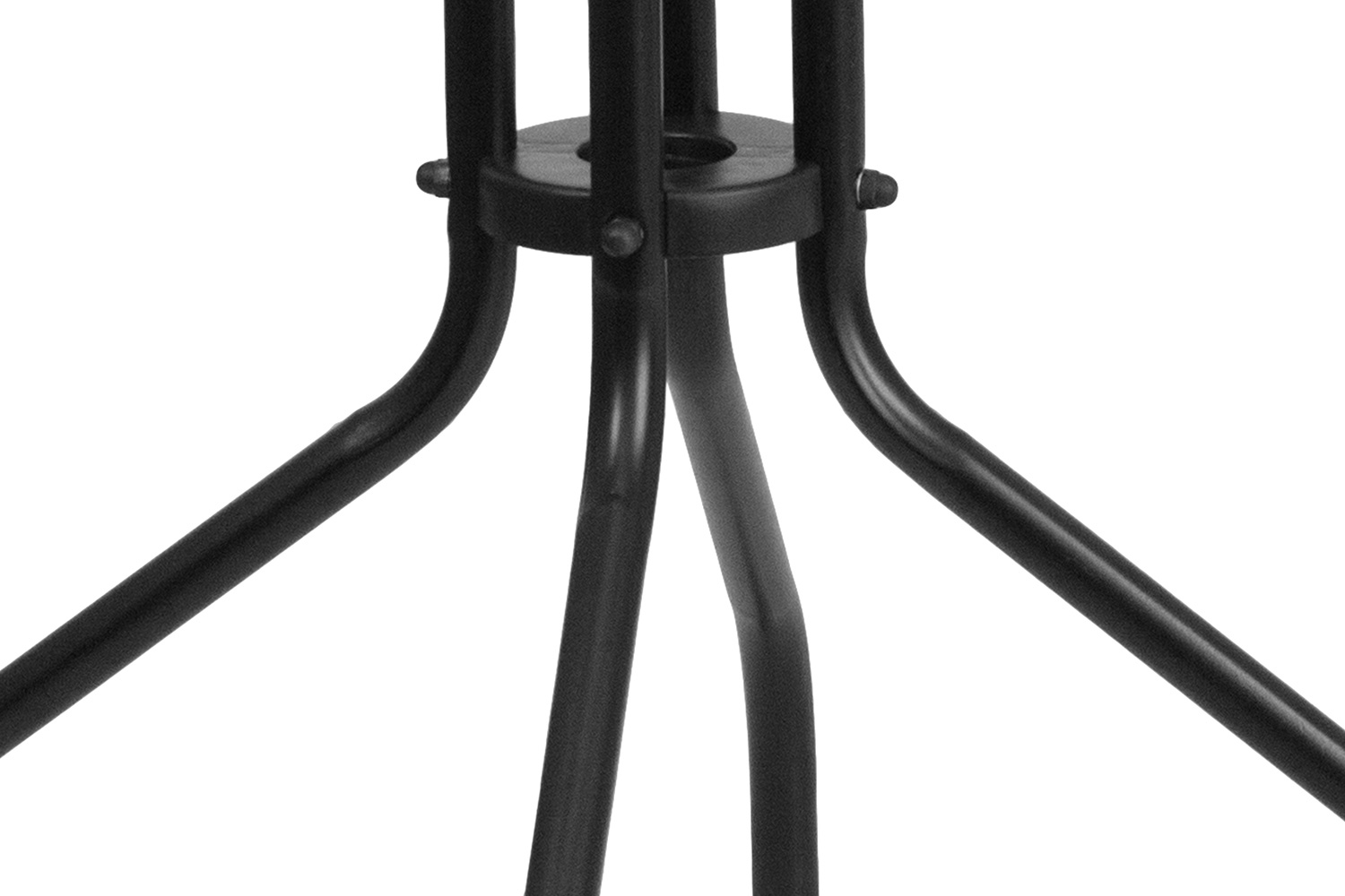 BLNK Round Metal Tempered Glass Table - 23.75"D