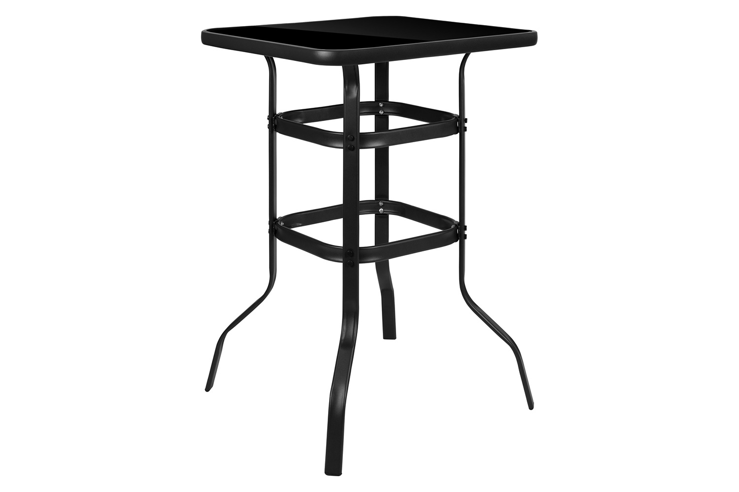 BLNK Brazos Outdoor 2-Person Bistro Dining Set - Black