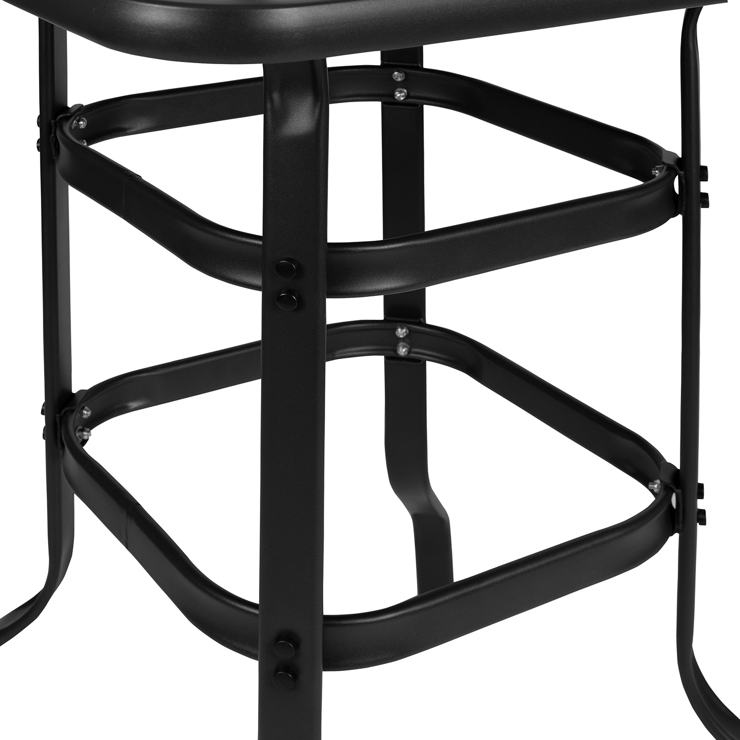 BLNK Brazos Outdoor 2-Person Bistro Dining Set - Black