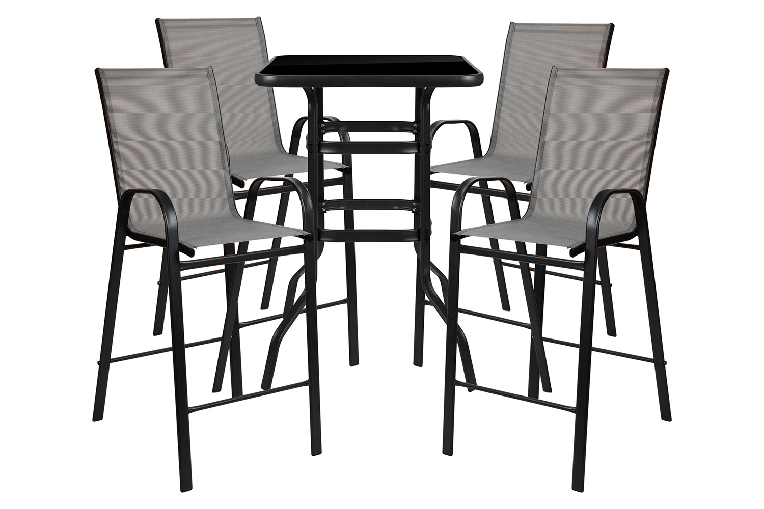 BLNK Brazos Outdoor 4-Person Bistro Dining Set