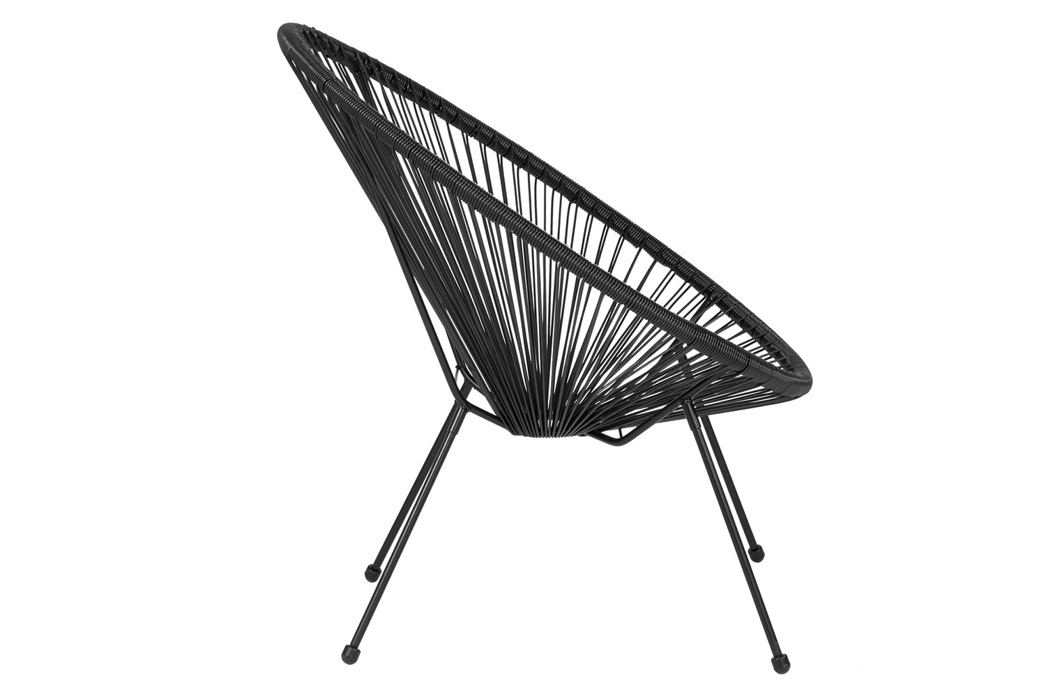 BLNK™ Valencia Oval Comfort Series Take Ten Papasan Lounge Chair - Black