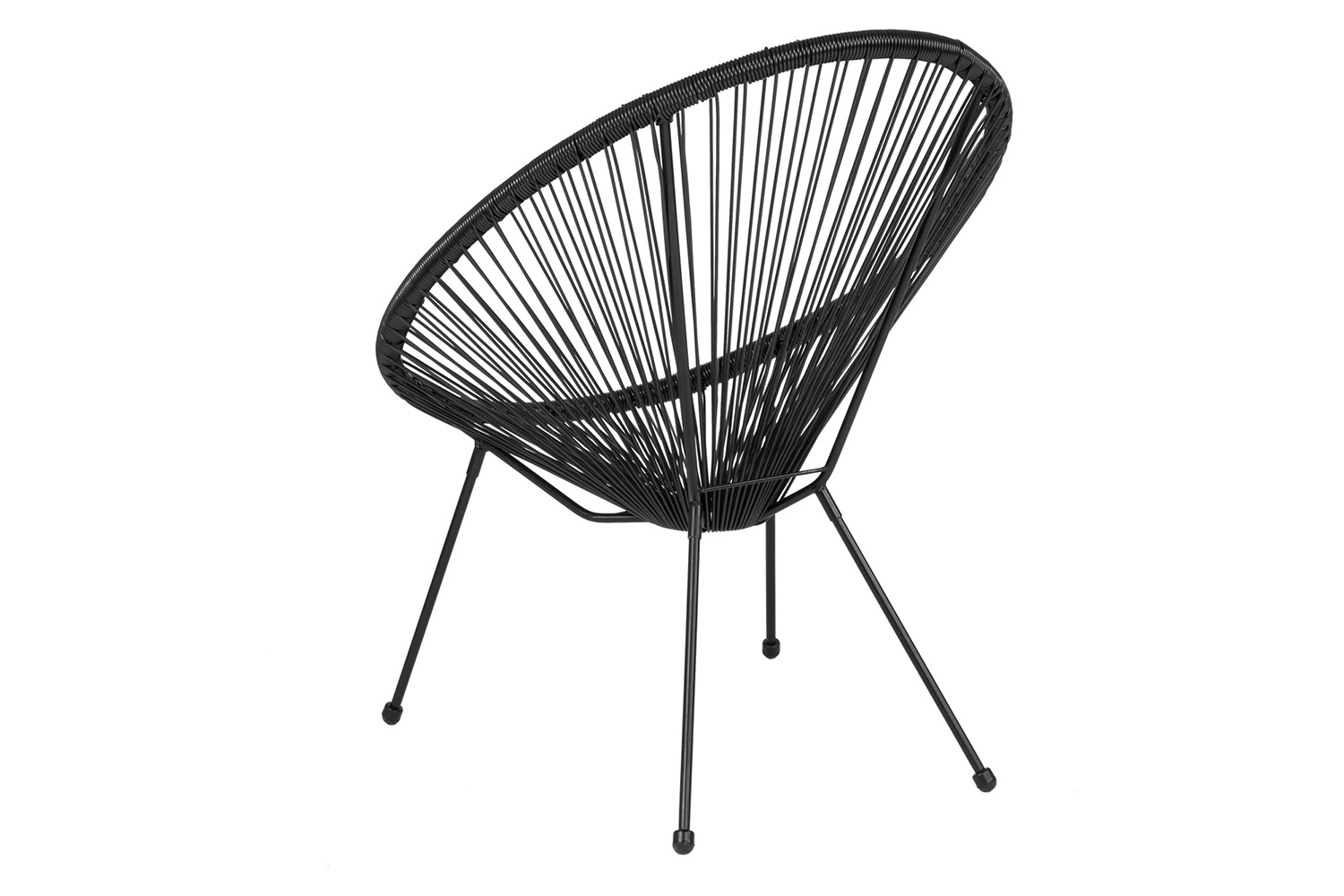 BLNK™ Valencia Oval Comfort Series Take Ten Papasan Lounge Chair - Black