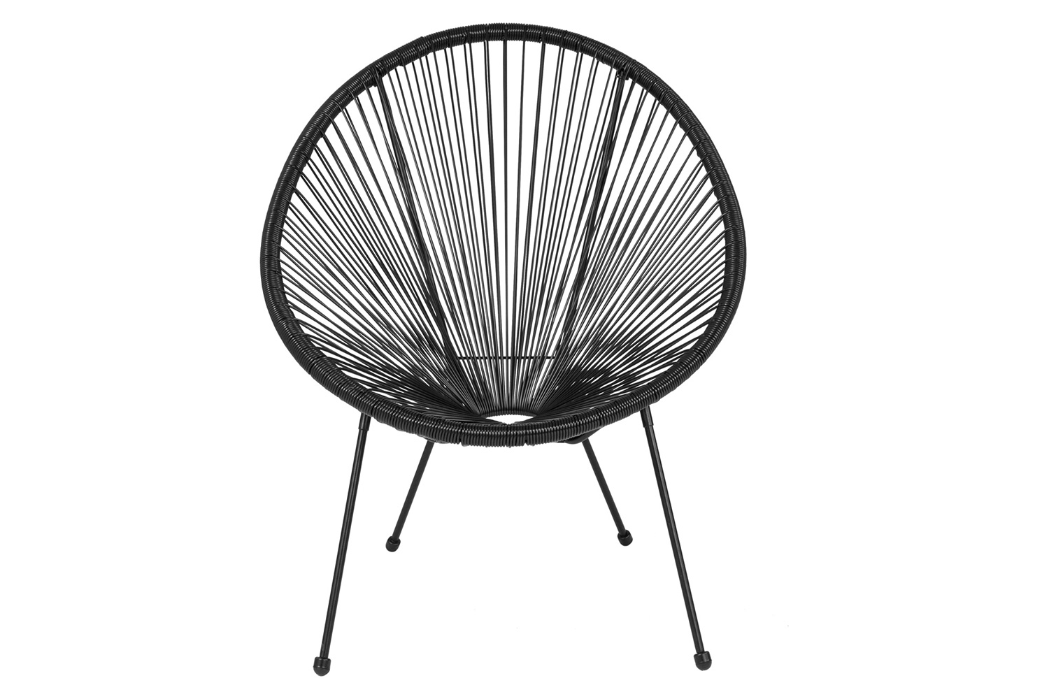 BLNK™ Valencia Oval Comfort Series Take Ten Papasan Lounge Chair - Black