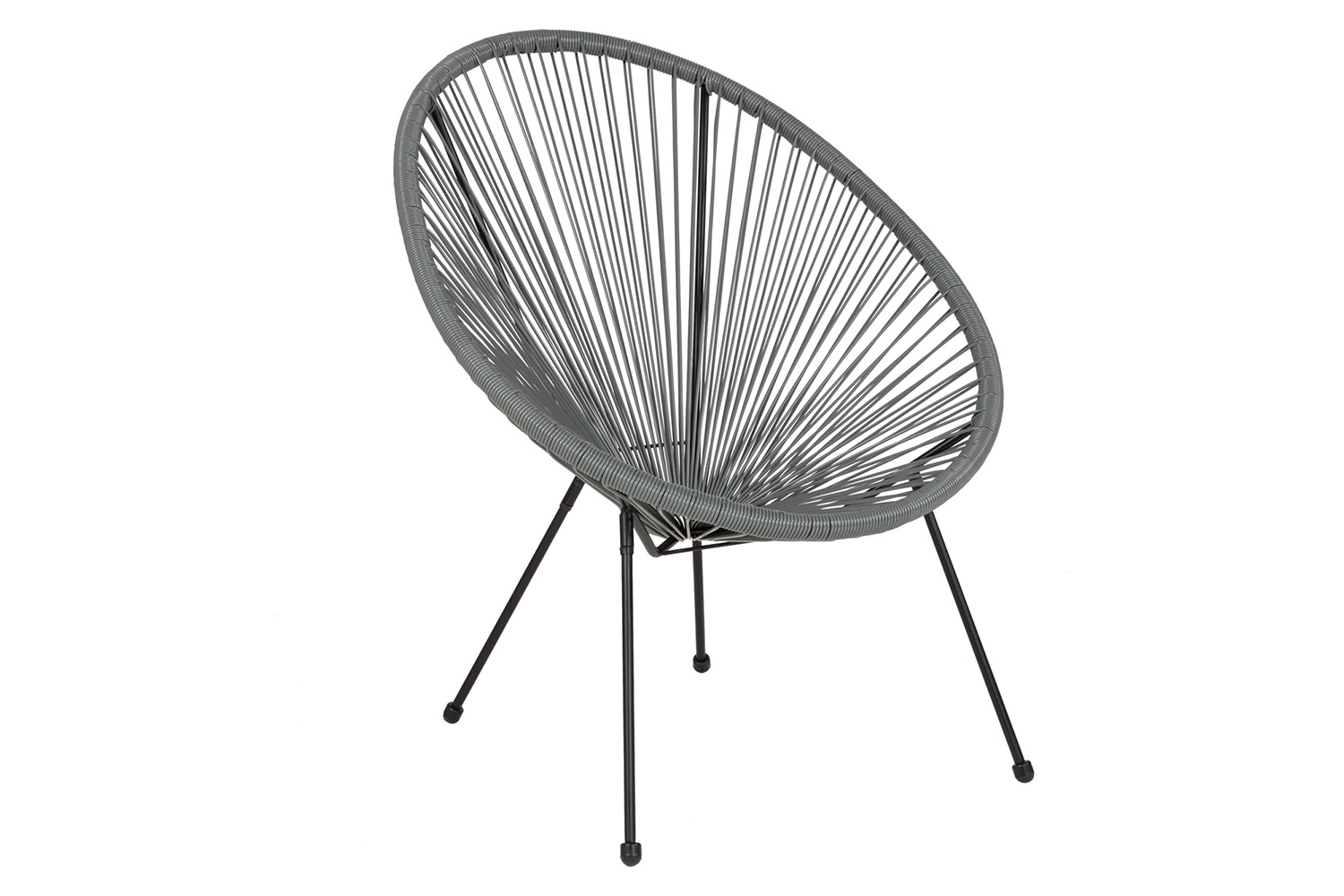 BLNK™ Valencia Oval Comfort Series Take Ten Papasan Lounge Chair - Gray