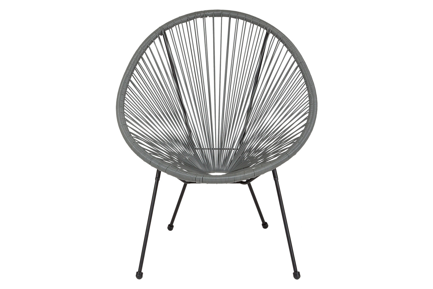 BLNK™ Valencia Oval Comfort Series Take Ten Papasan Lounge Chair - Gray