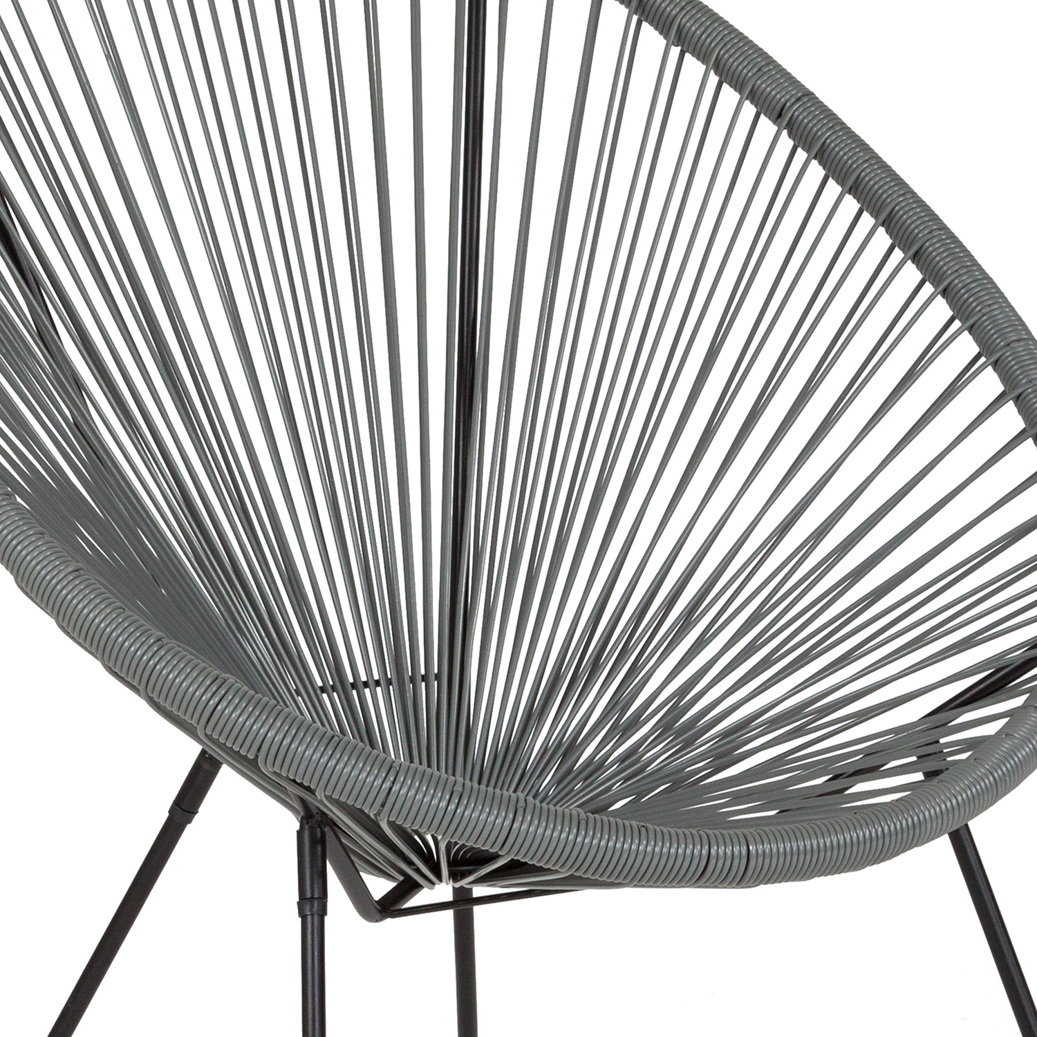 BLNK™ Valencia Oval Comfort Series Take Ten Papasan Lounge Chair - Gray