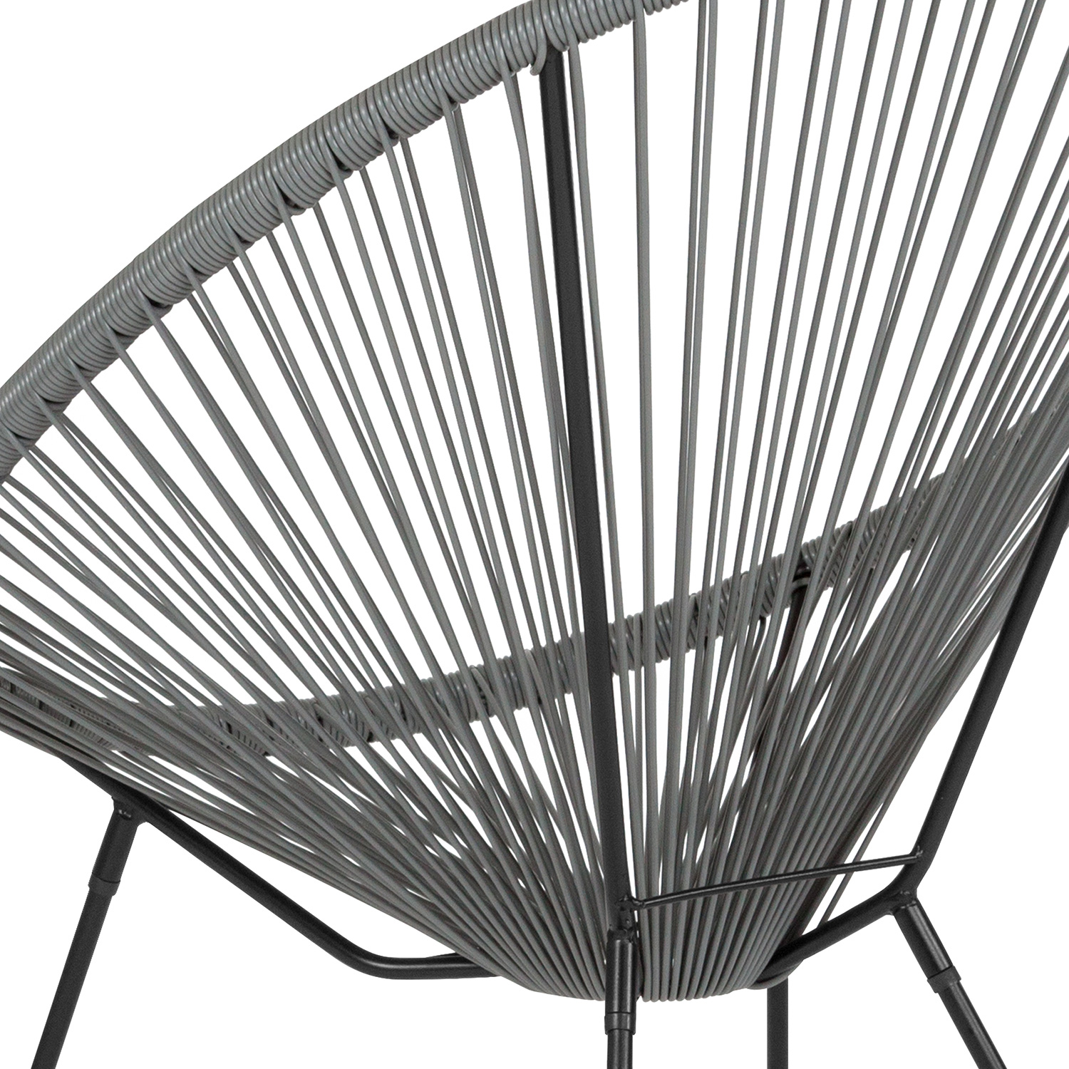 BLNK™ Valencia Oval Comfort Series Take Ten Papasan Lounge Chair - Gray