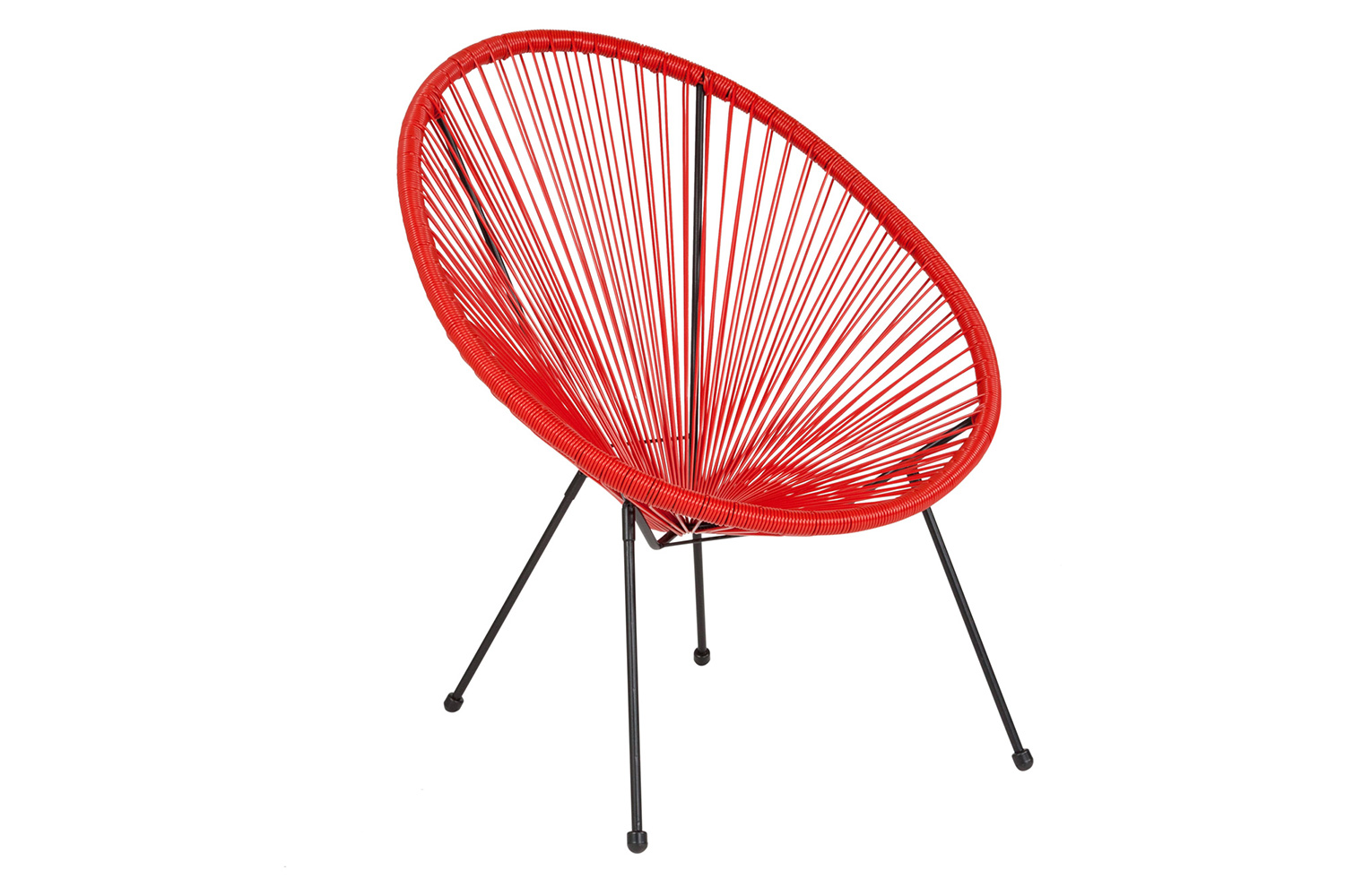 BLNK™ Valencia Oval Comfort Series Take Ten Papasan Lounge Chair - Red