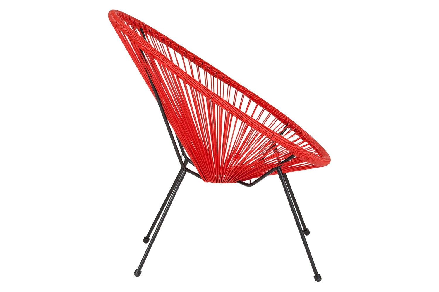 BLNK™ Valencia Oval Comfort Series Take Ten Papasan Lounge Chair - Red