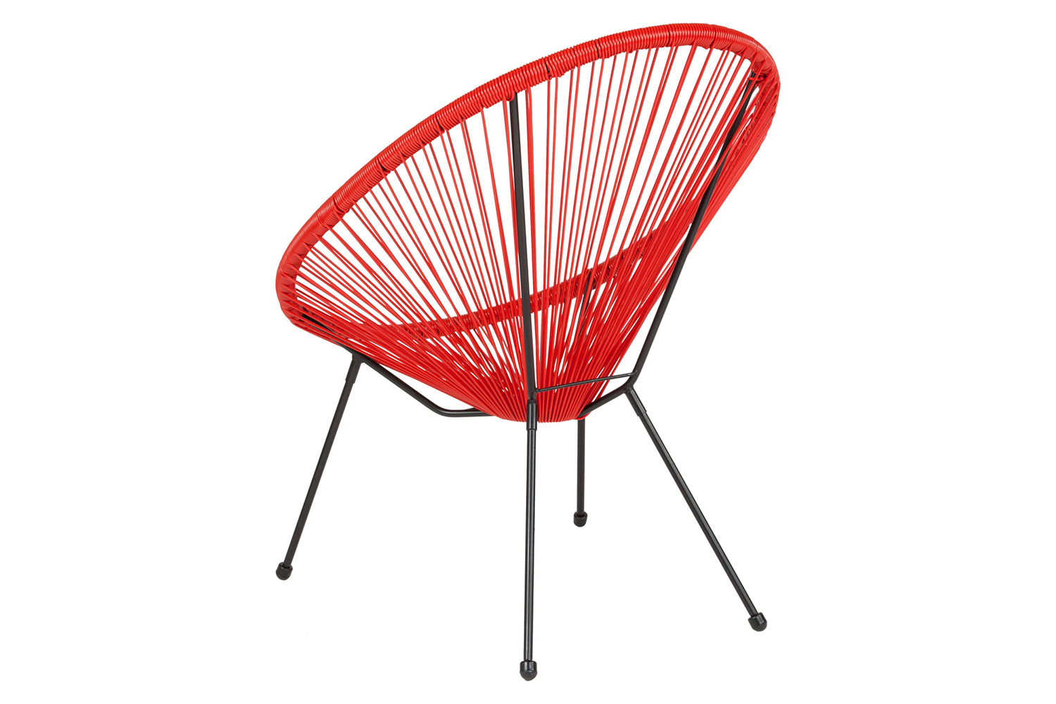 BLNK™ Valencia Oval Comfort Series Take Ten Papasan Lounge Chair - Red