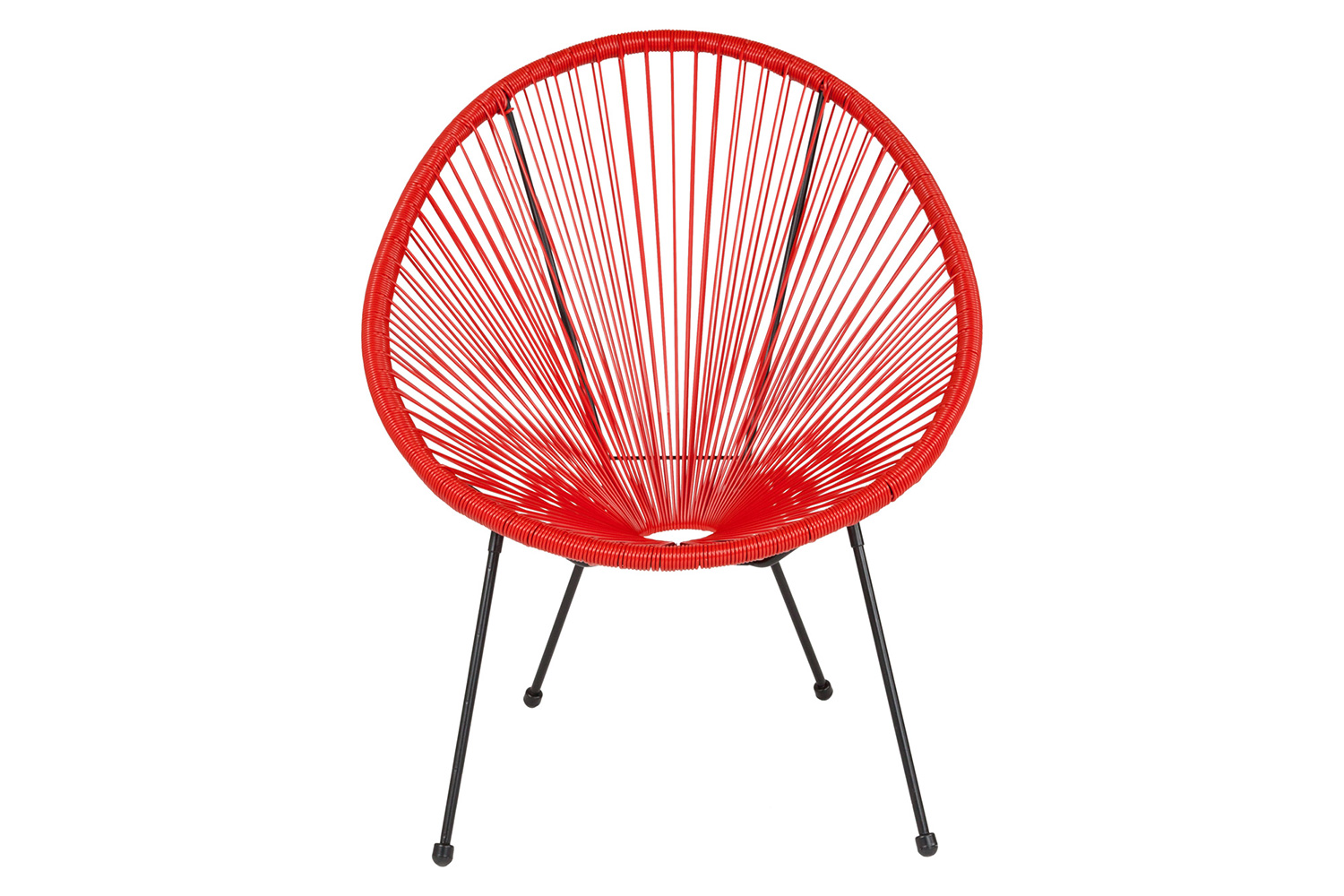 BLNK™ Valencia Oval Comfort Series Take Ten Papasan Lounge Chair - Red