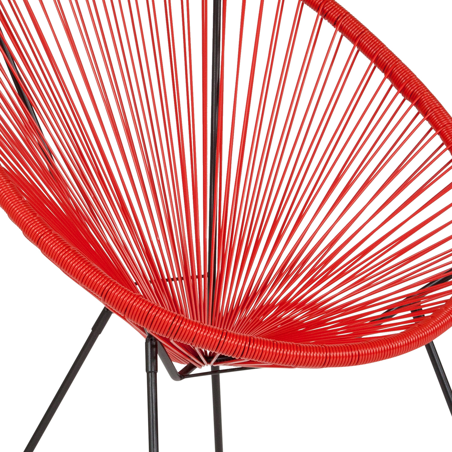 BLNK™ Valencia Oval Comfort Series Take Ten Papasan Lounge Chair - Red