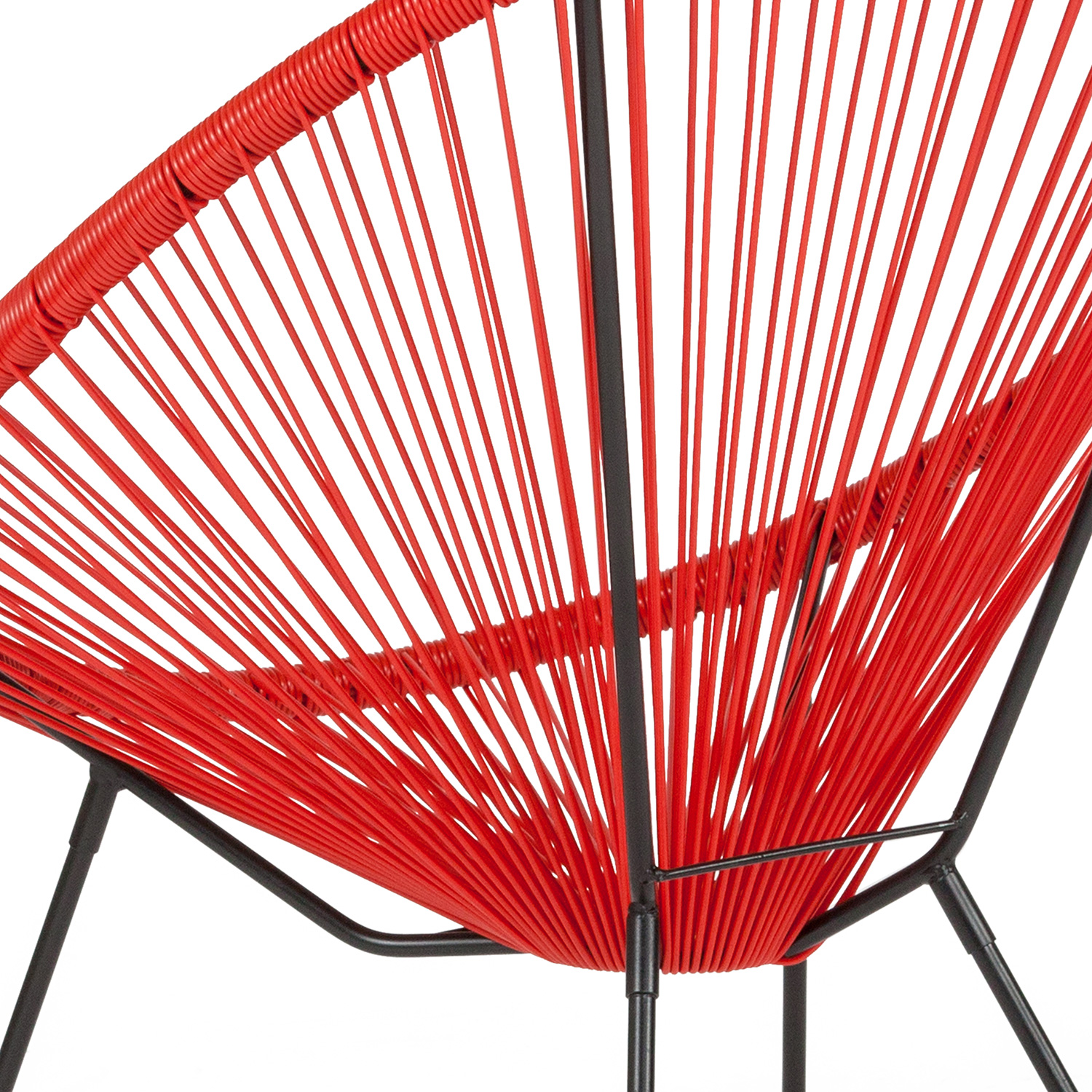 BLNK™ Valencia Oval Comfort Series Take Ten Papasan Lounge Chair - Red