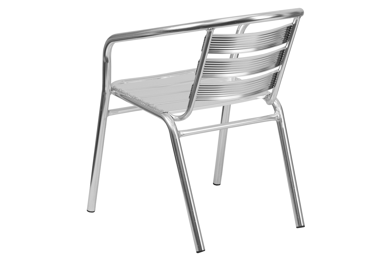 BLNK - Lila Heavy Duty Commercial Aluminum Indoor-Outdoor Restaurant Stack Chair with Triple Slat Back